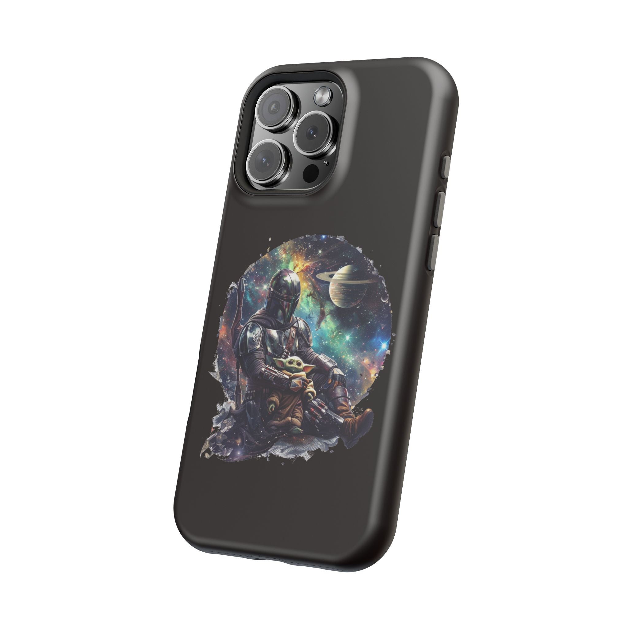 Space Mandalorian Phone Case — Magnetic Impact-Resistant Baby Yoda Design