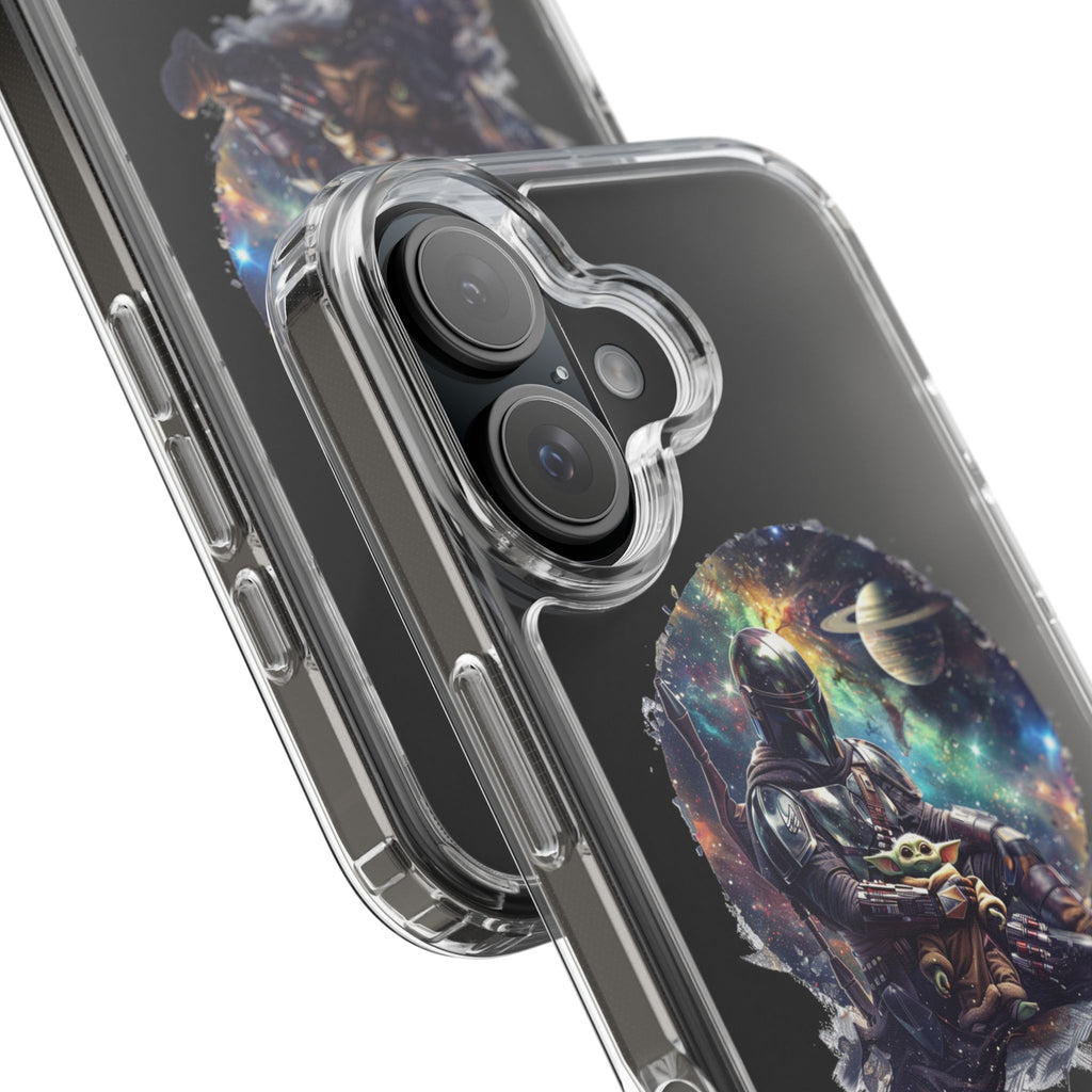 Clear Phone Case — Mandalorian & Grogu Space Art Clear Case