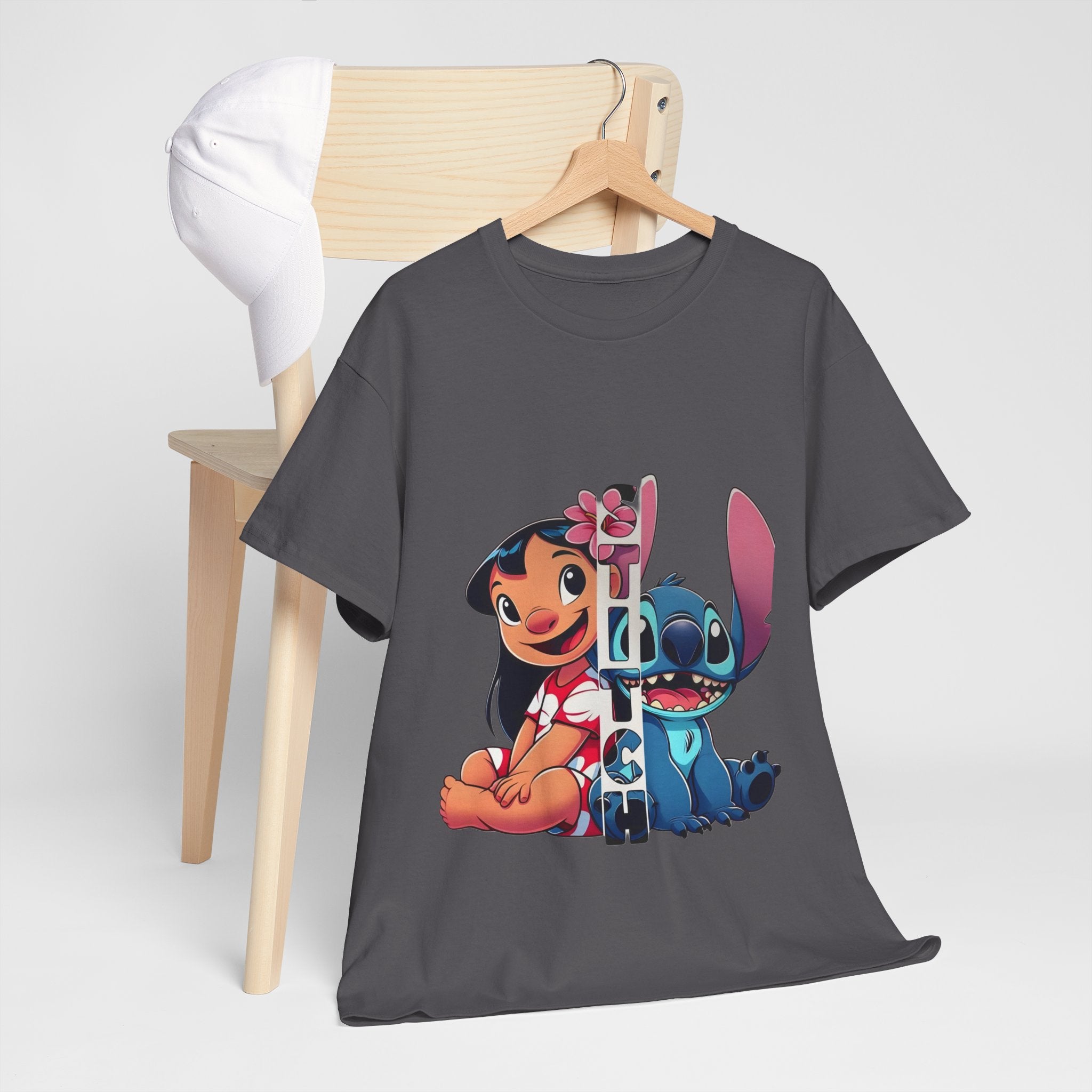 Lilo & Stitch Sitting Friends T-Shirt - Cute Cartoon Tee