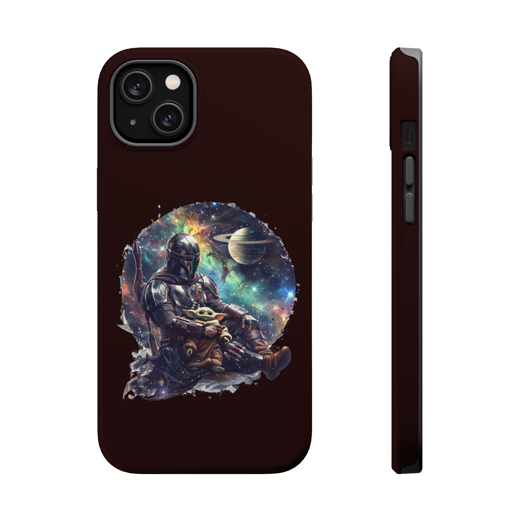Space Mandalorian Phone Case — Magnetic Impact-Resistant Baby Yoda Design