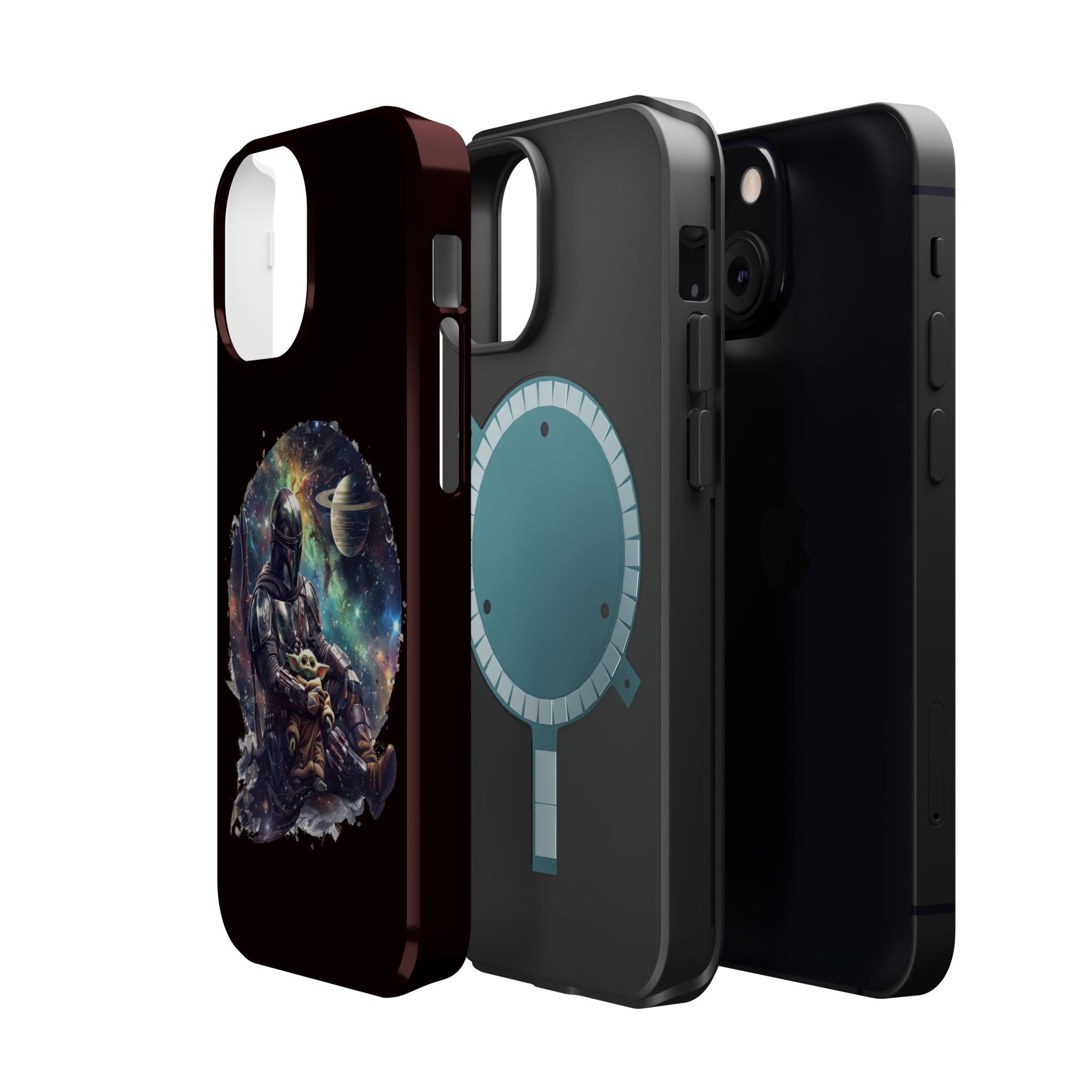 Space Mandalorian Phone Case — Magnetic Impact-Resistant Baby Yoda Design