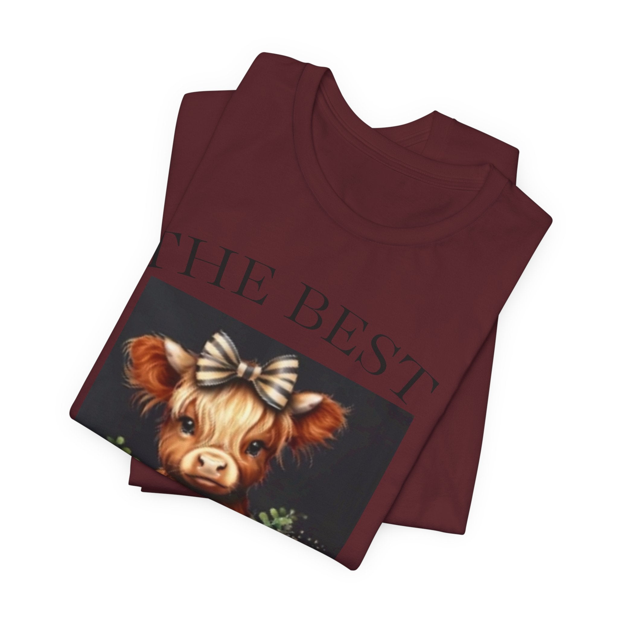 The Best Teacher Cow Tee — Cute Floral Cow Graphic Teacher T-Shirt