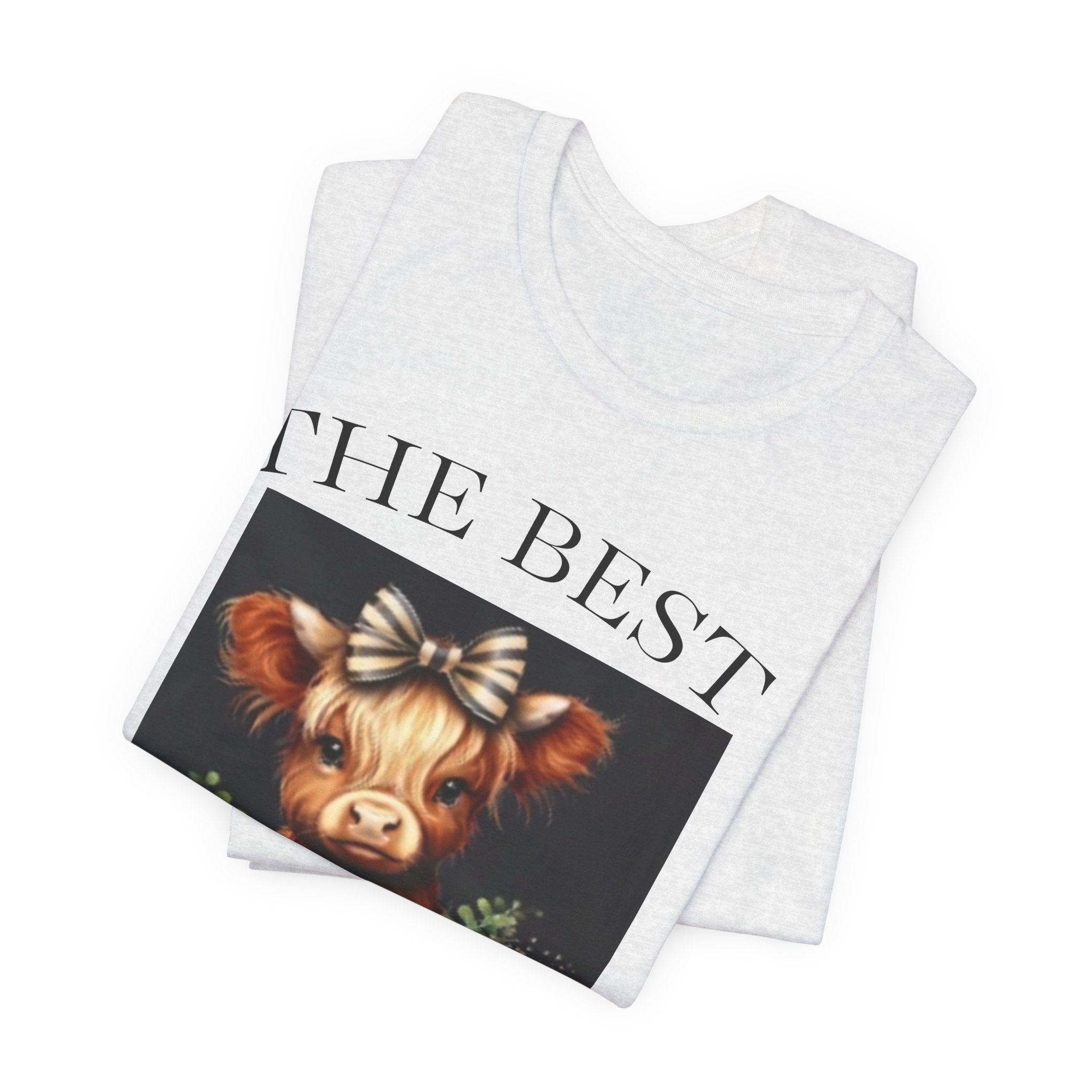 The Best Teacher Cow Tee — Cute Floral Cow Graphic Teacher T-Shirt