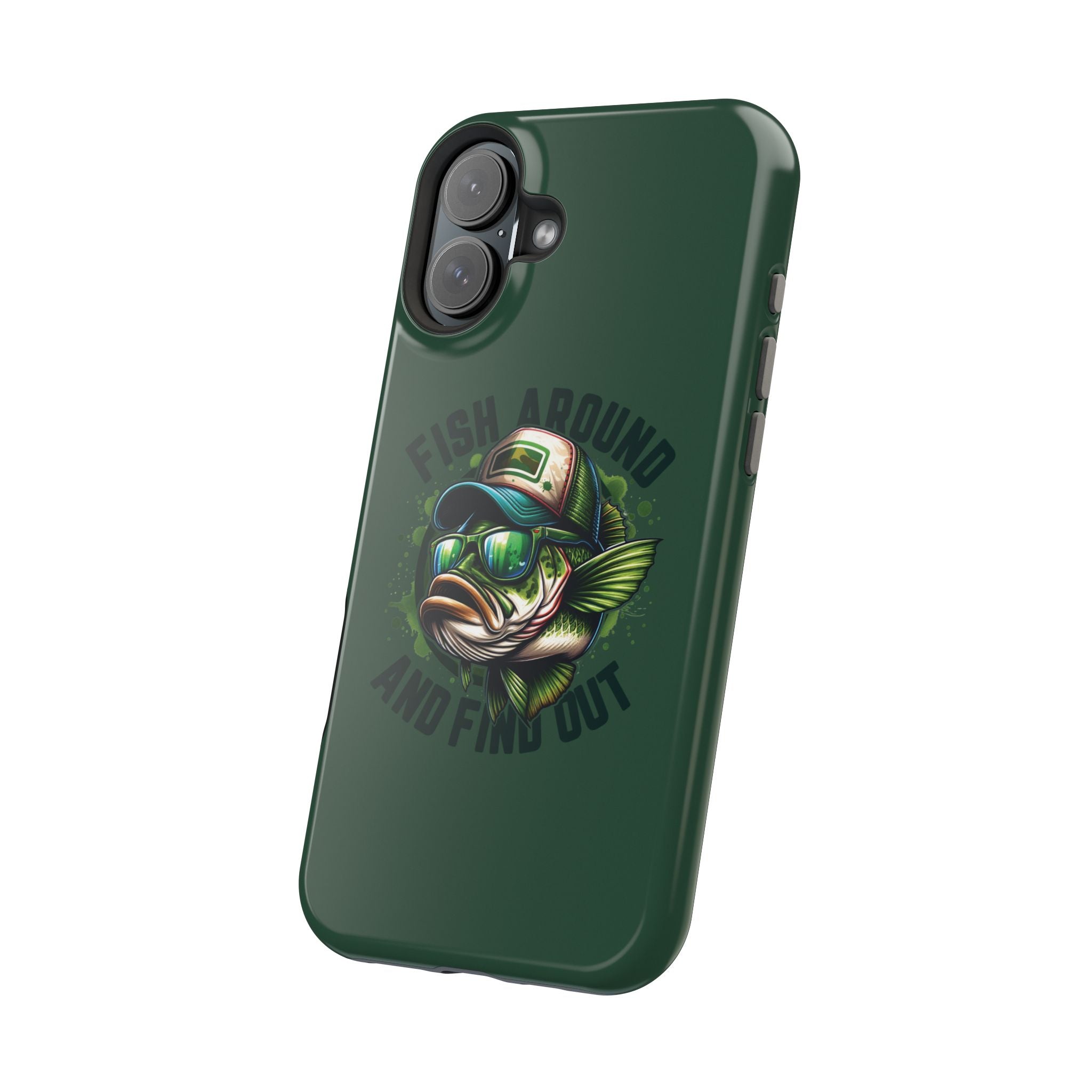 Fishing Phone Case — "Fish Around and Find Out" Magnetic Impact-Resistant Cover