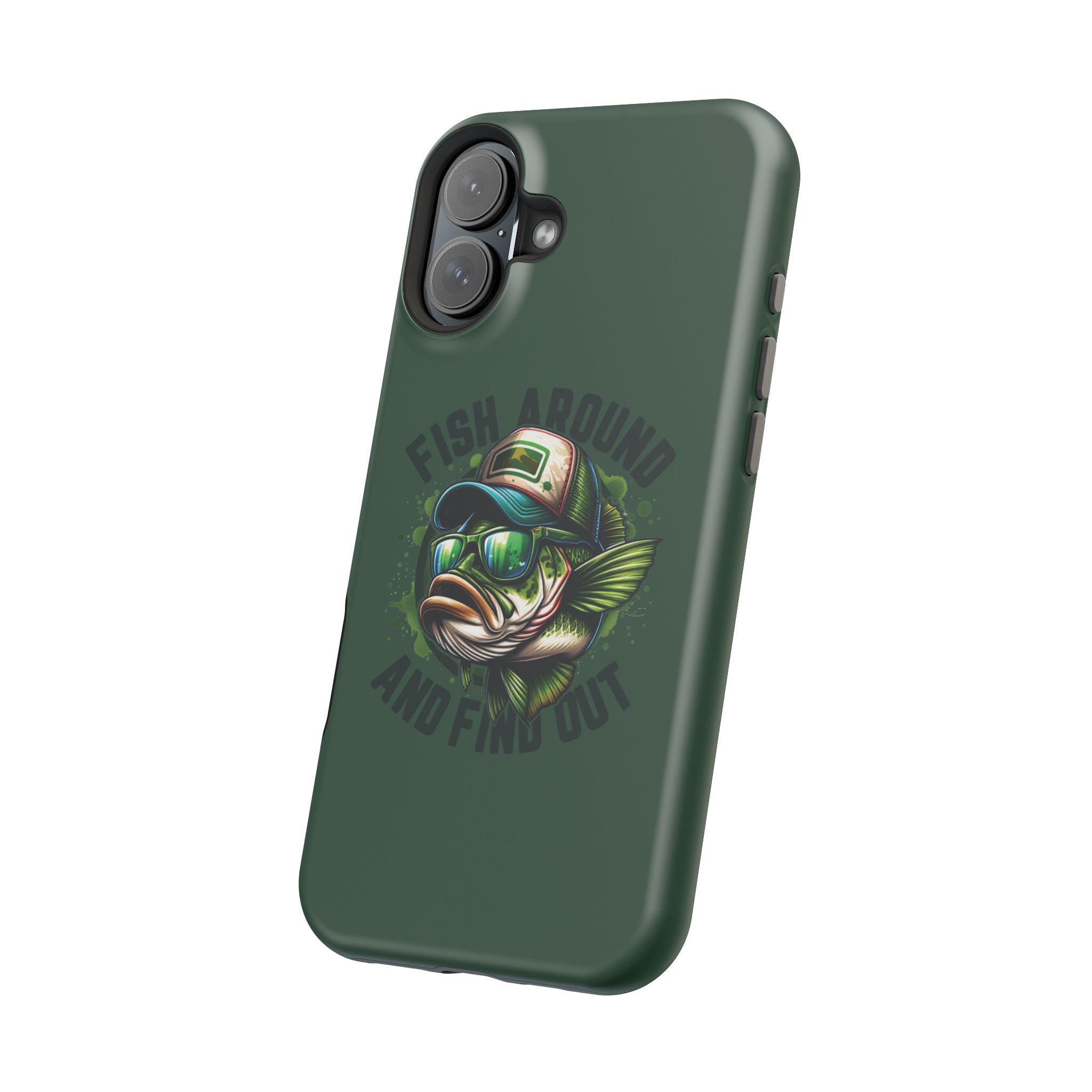 Fishing Phone Case — "Fish Around and Find Out" Magnetic Impact-Resistant Cover