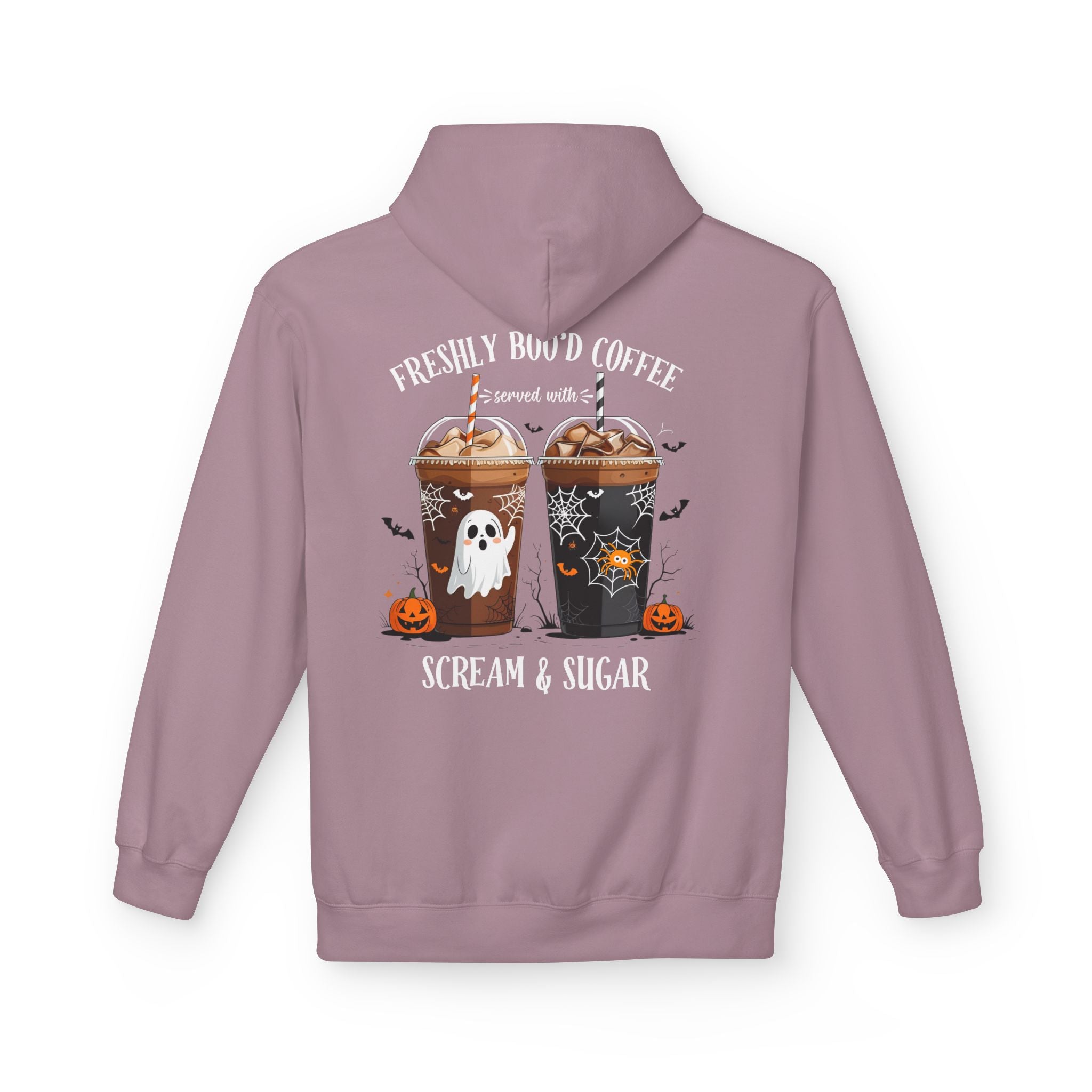 Halloween Coffee Hoodie - "Freshly Brew'd Coffee" Scream & Sugar Graphic