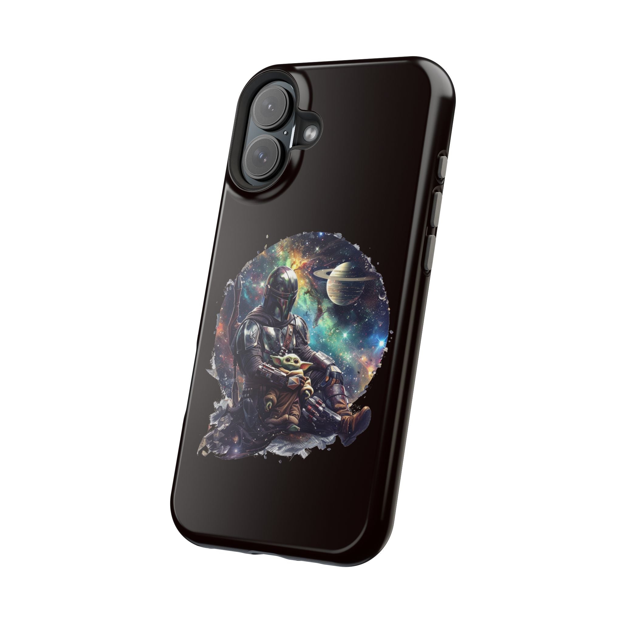 Space Mandalorian Phone Case — Magnetic Impact-Resistant Baby Yoda Design
