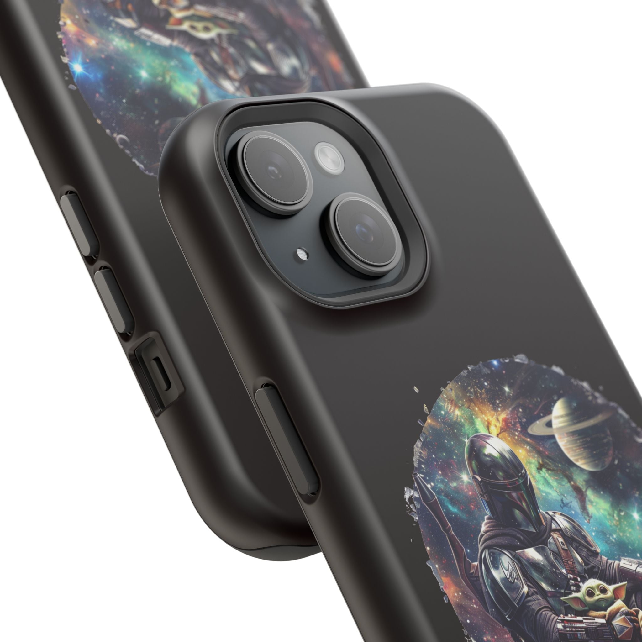 Space Mandalorian Phone Case — Magnetic Impact-Resistant Baby Yoda Design