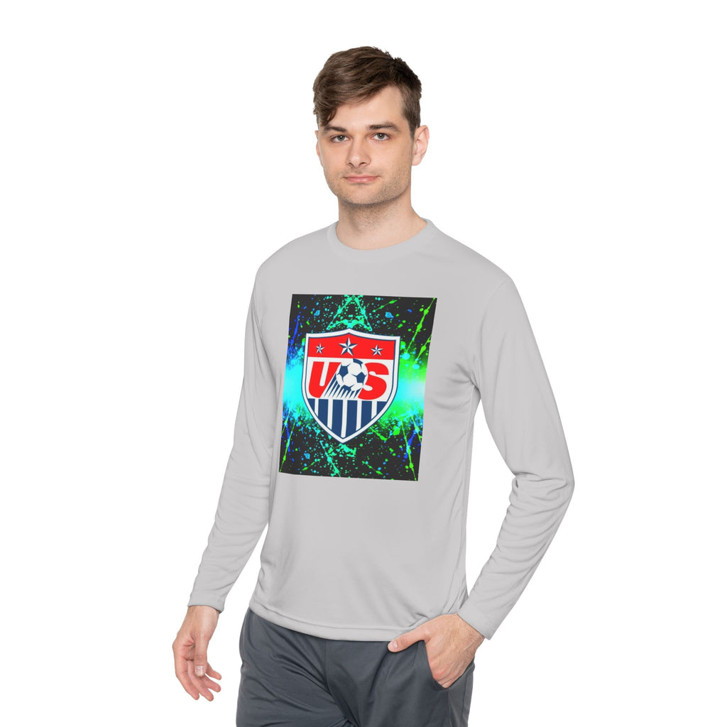 USA Soccer Crest Long Sleeve Tee — Neon Splash
