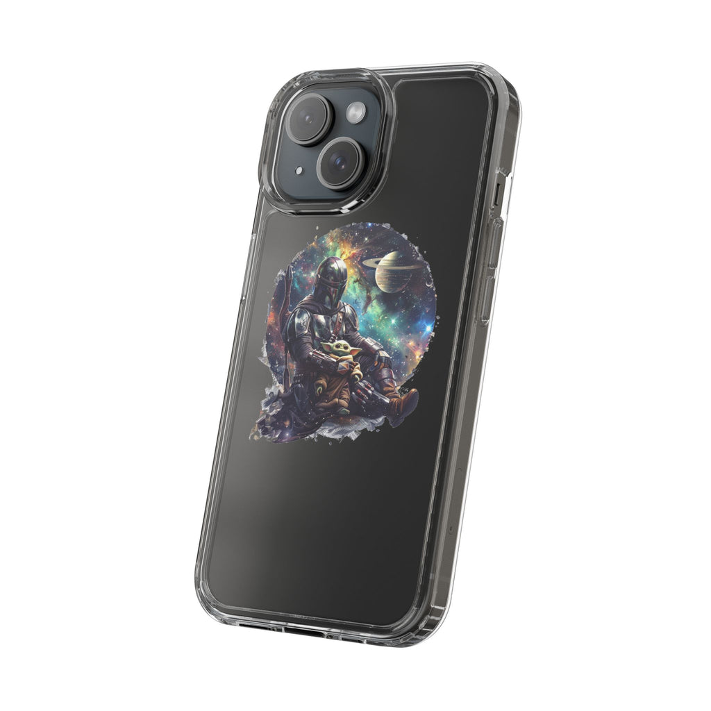 Clear Phone Case — Mandalorian & Grogu Space Art Clear Case