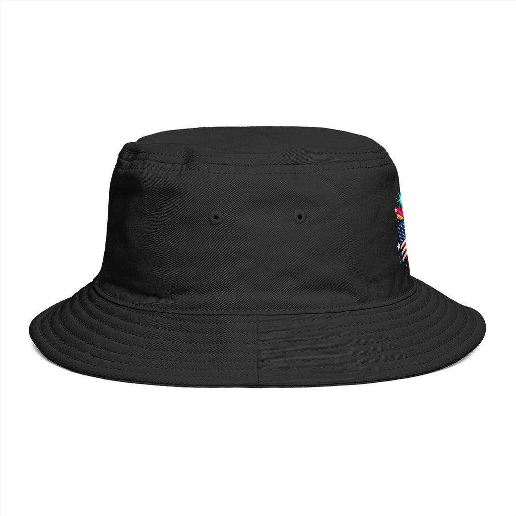 Patriotic Fireworks Bucket Hat – American Flag Celebration Hat