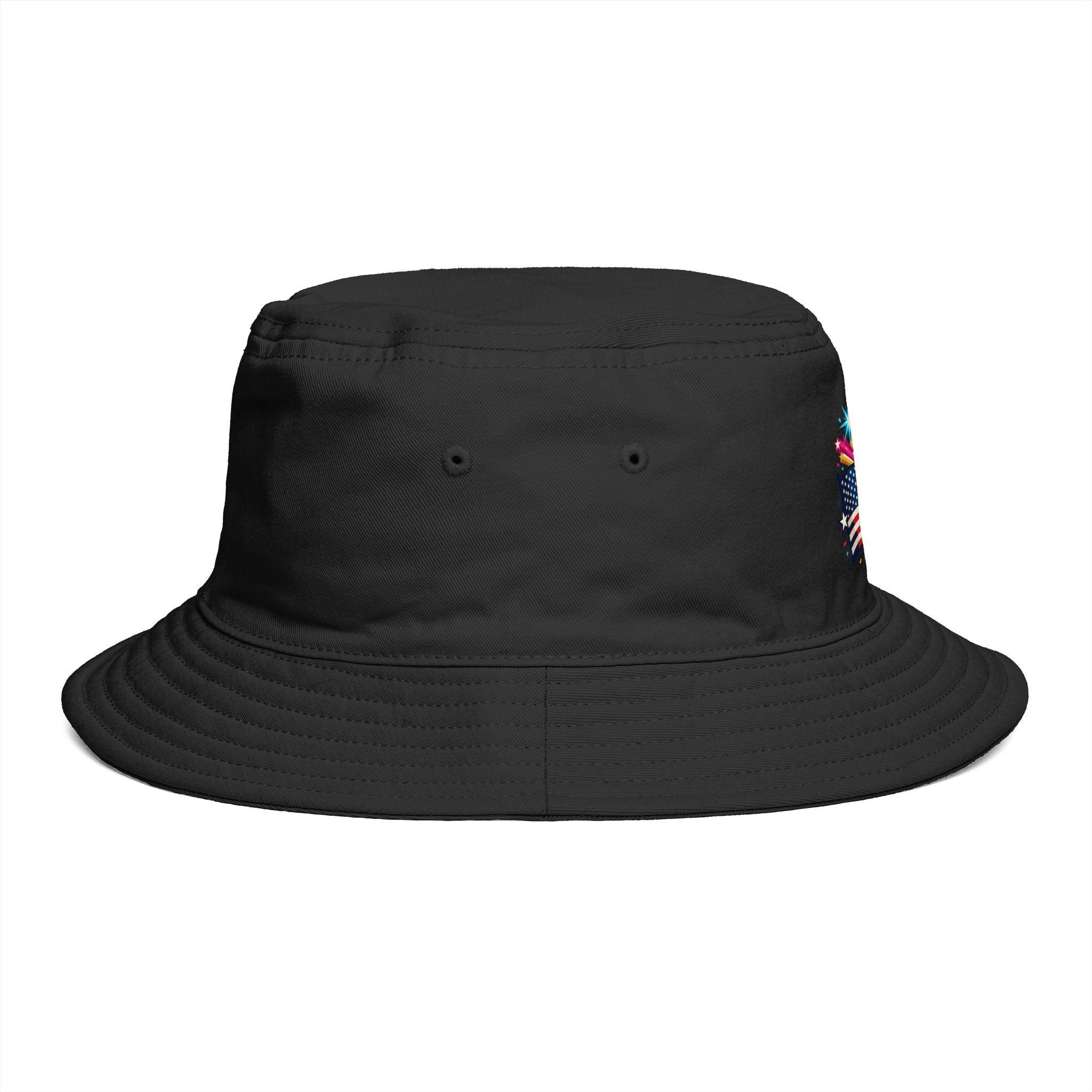 Patriotic Fireworks Bucket Hat – American Flag Celebration Hat