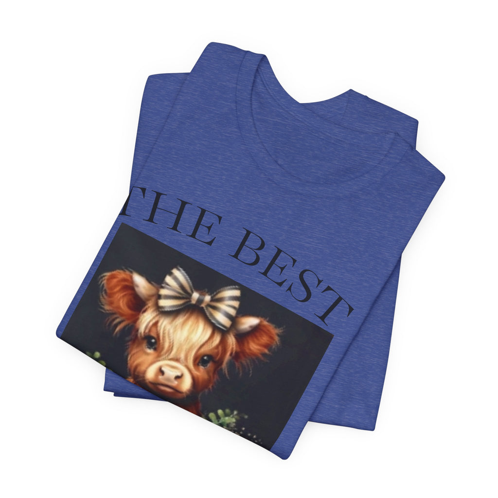 The Best Teacher Cow Tee — Cute Floral Cow Graphic Teacher T-Shirt