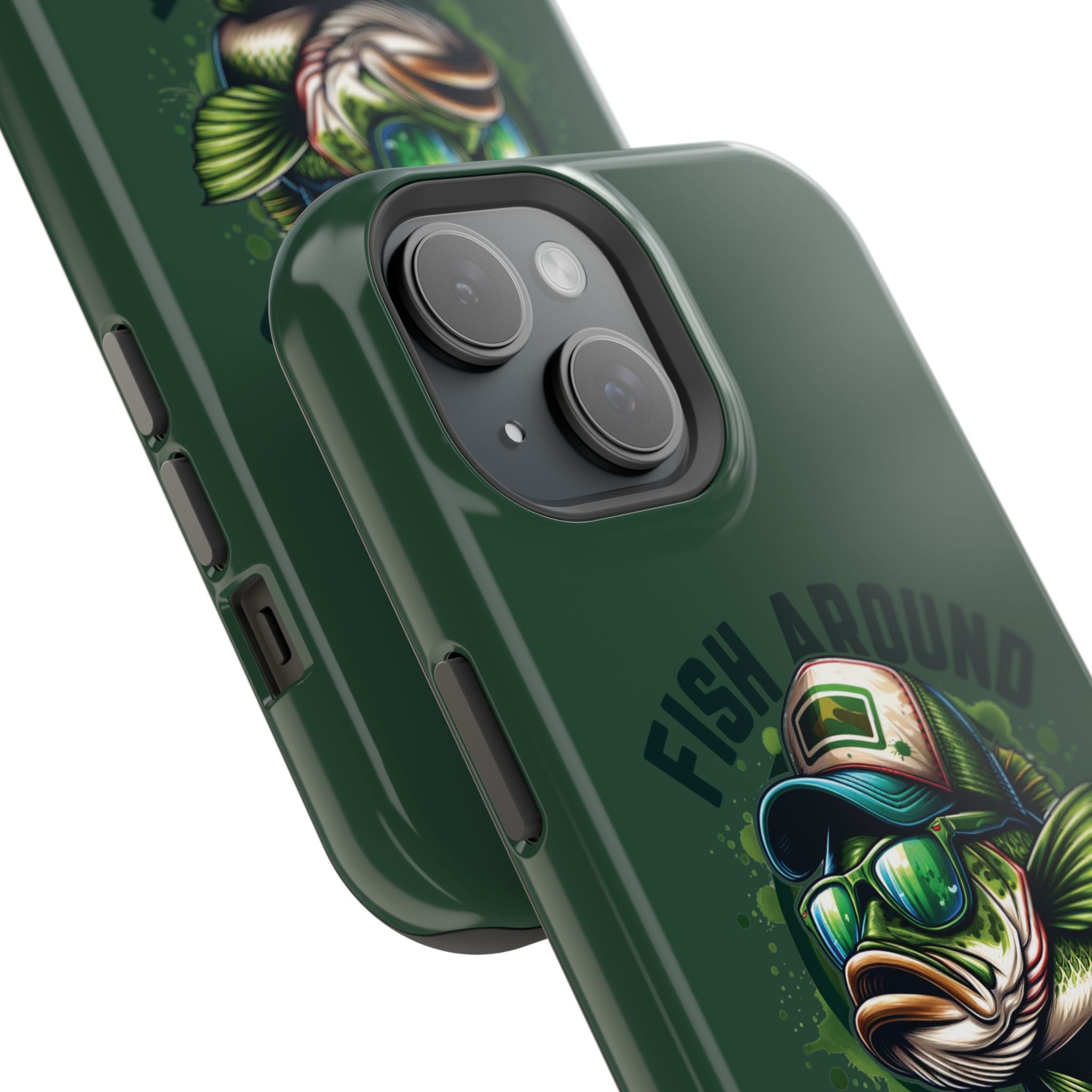 Fishing Phone Case — "Fish Around and Find Out" Magnetic Impact-Resistant Cover