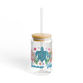 Sea Turtle Sipper Glass 16oz – Summer Vibes Beach Drink Jar