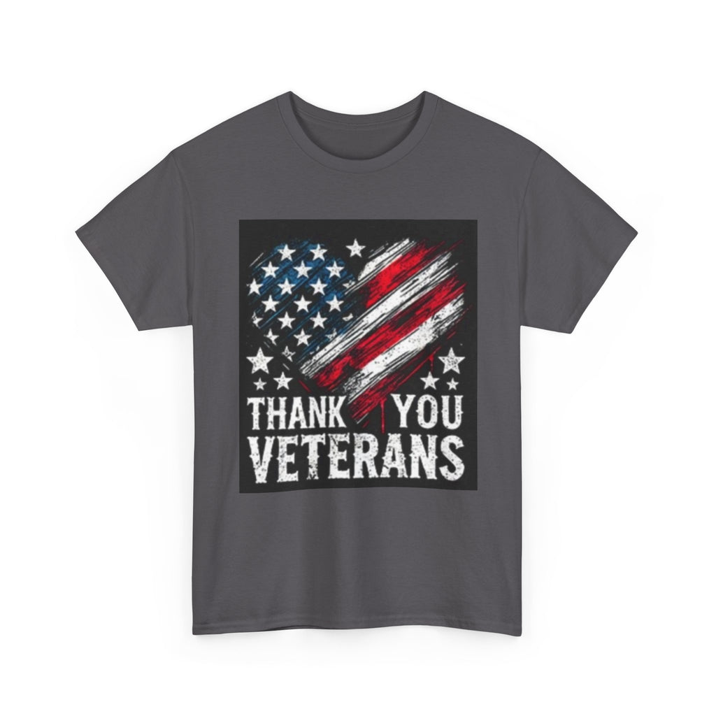 Veterans T-Shirt — Distressed American Flag 'Thank You Veterans' Tee