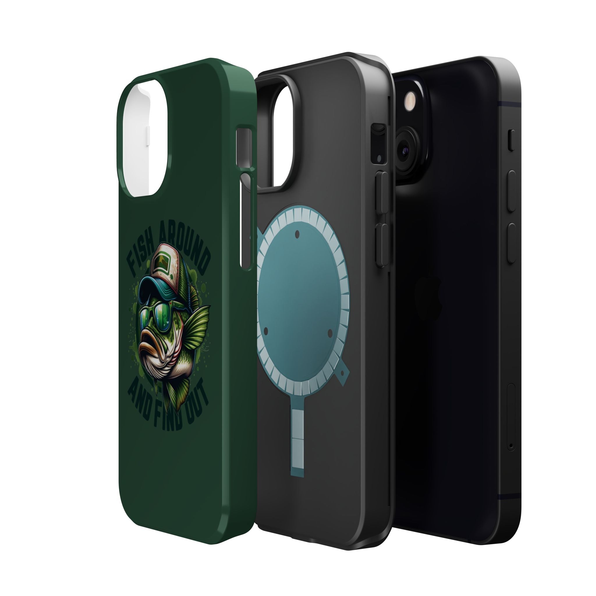 Fishing Phone Case — "Fish Around and Find Out" Magnetic Impact-Resistant Cover