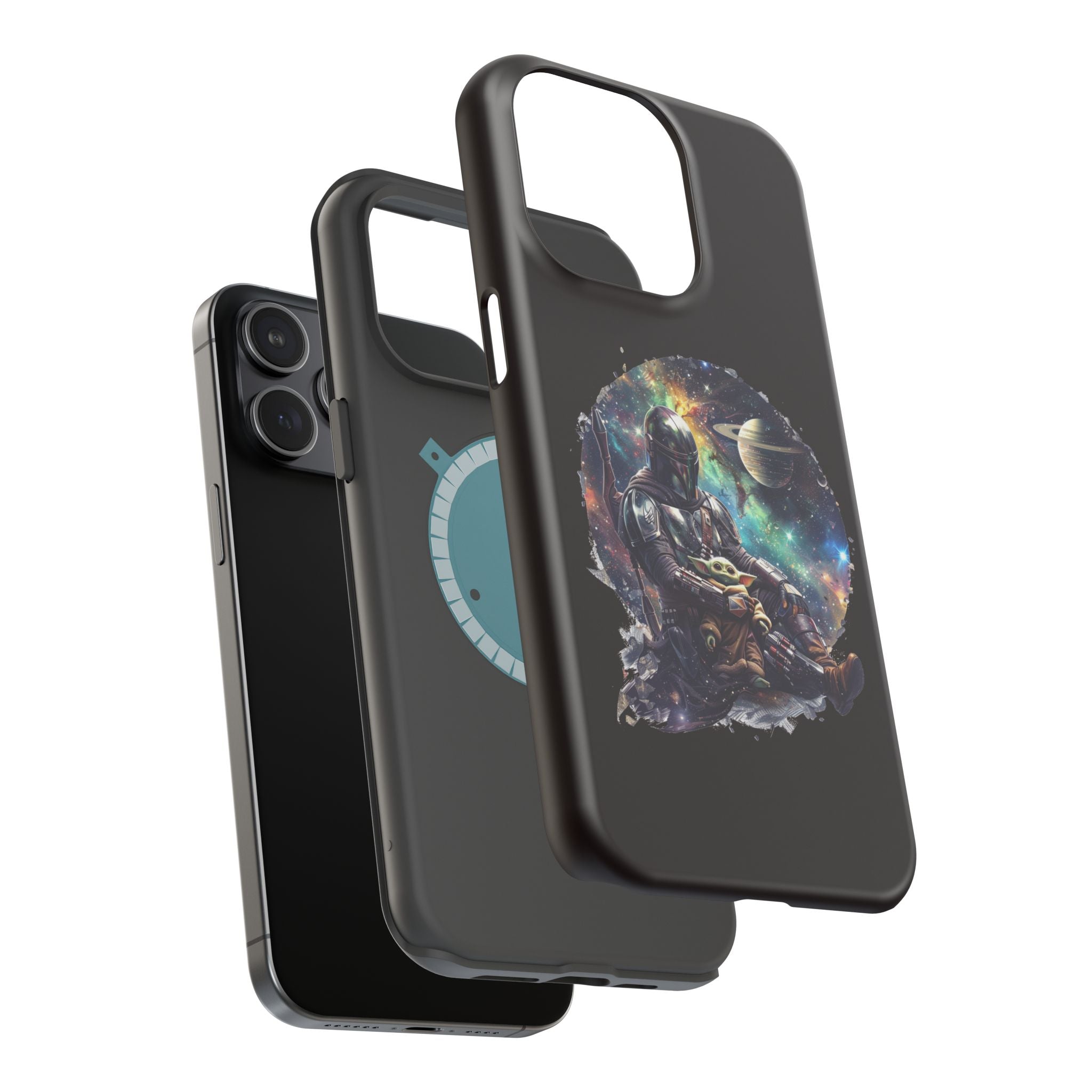 Space Mandalorian Phone Case — Magnetic Impact-Resistant Baby Yoda Design