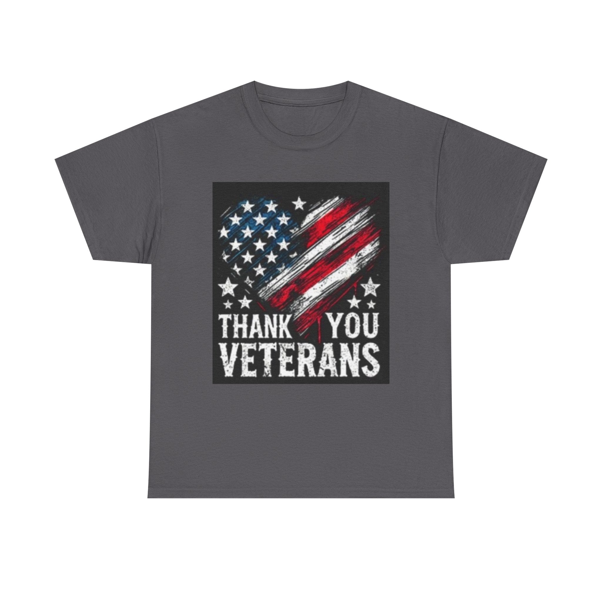 Veterans T-Shirt — Distressed American Flag 'Thank You Veterans' Tee