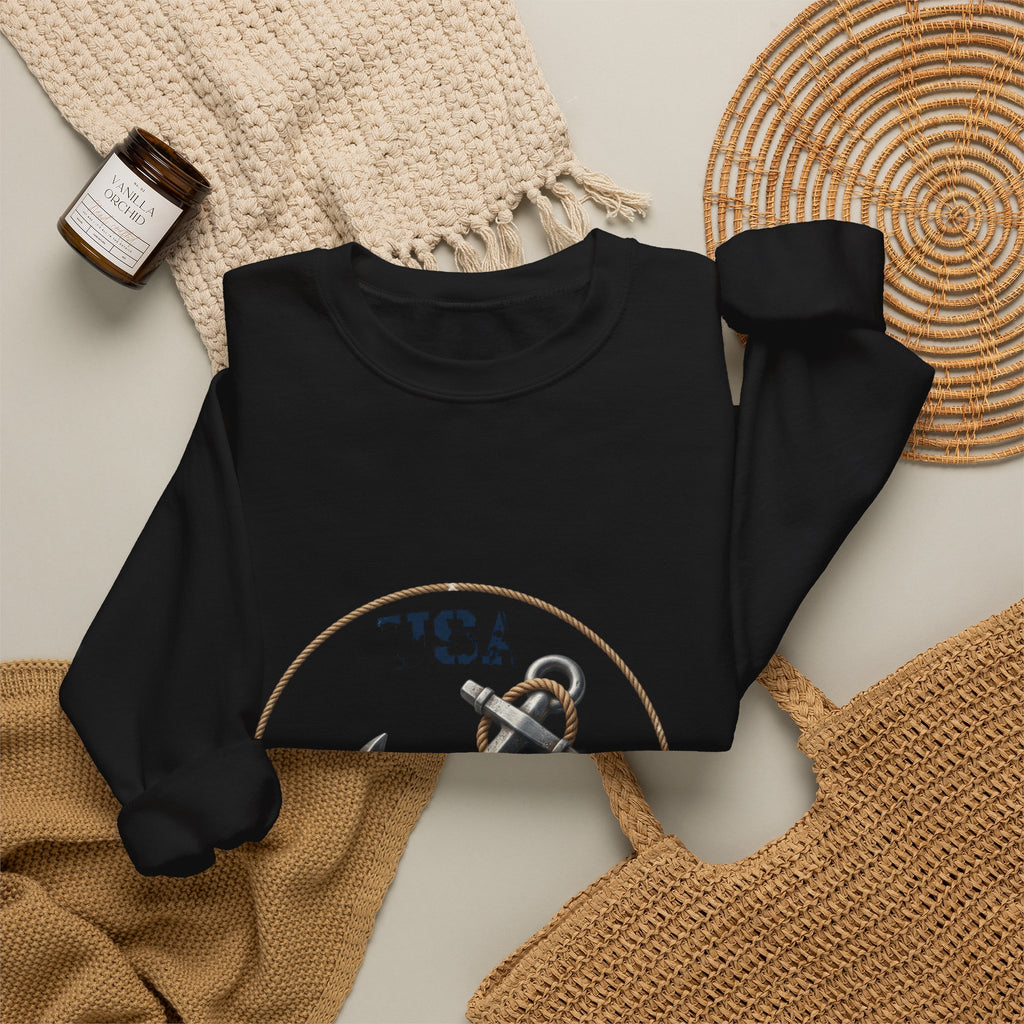 Navy Anchor Crewneck Sweatshirt – Vintage “U.S. Navy” Nautical Graphic
