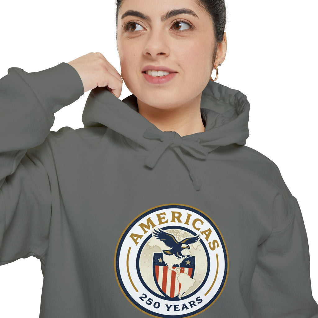America 250 Emblem Hoodie - Patriotic Eagle Seal Pullover