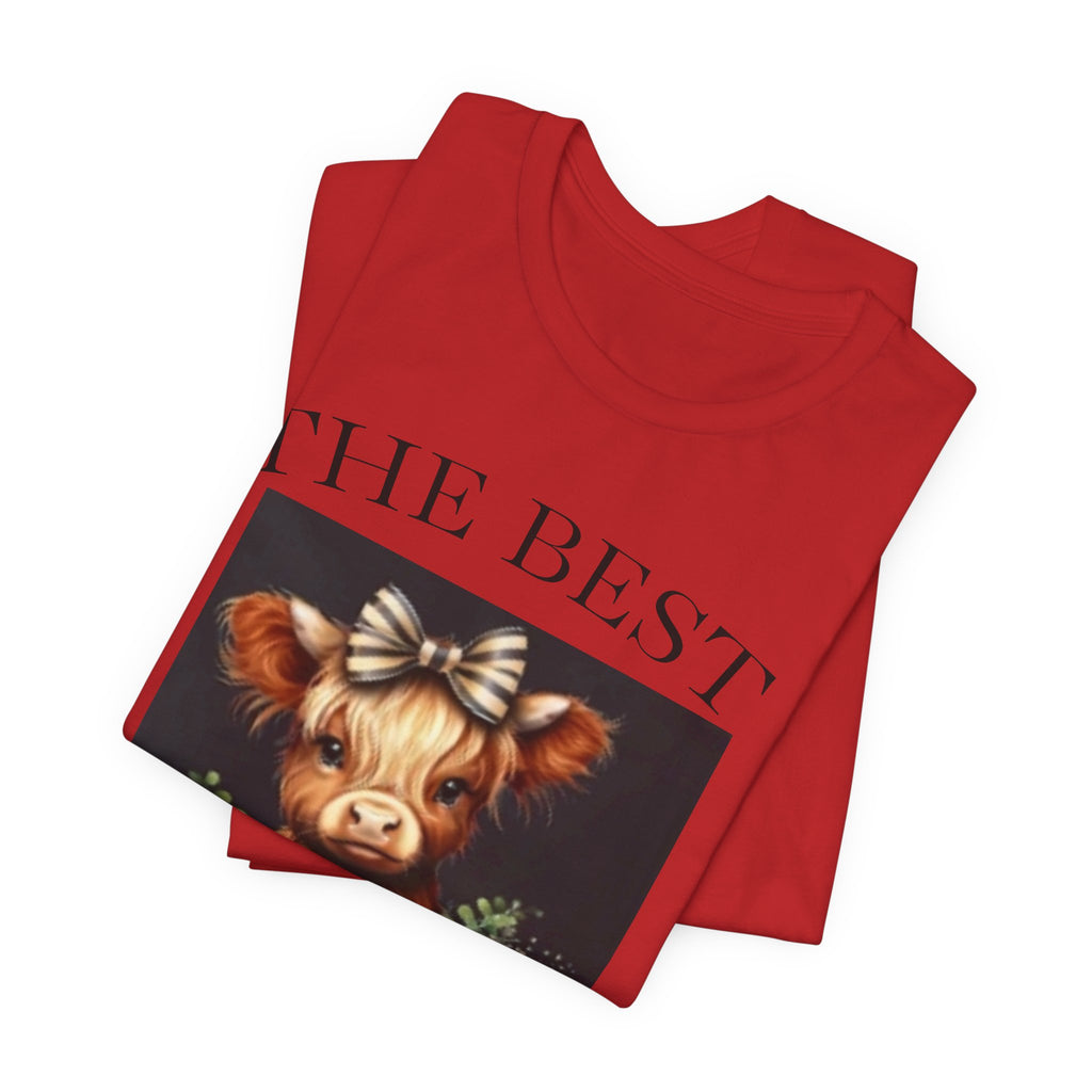 The Best Teacher Cow Tee — Cute Floral Cow Graphic Teacher T-Shirt