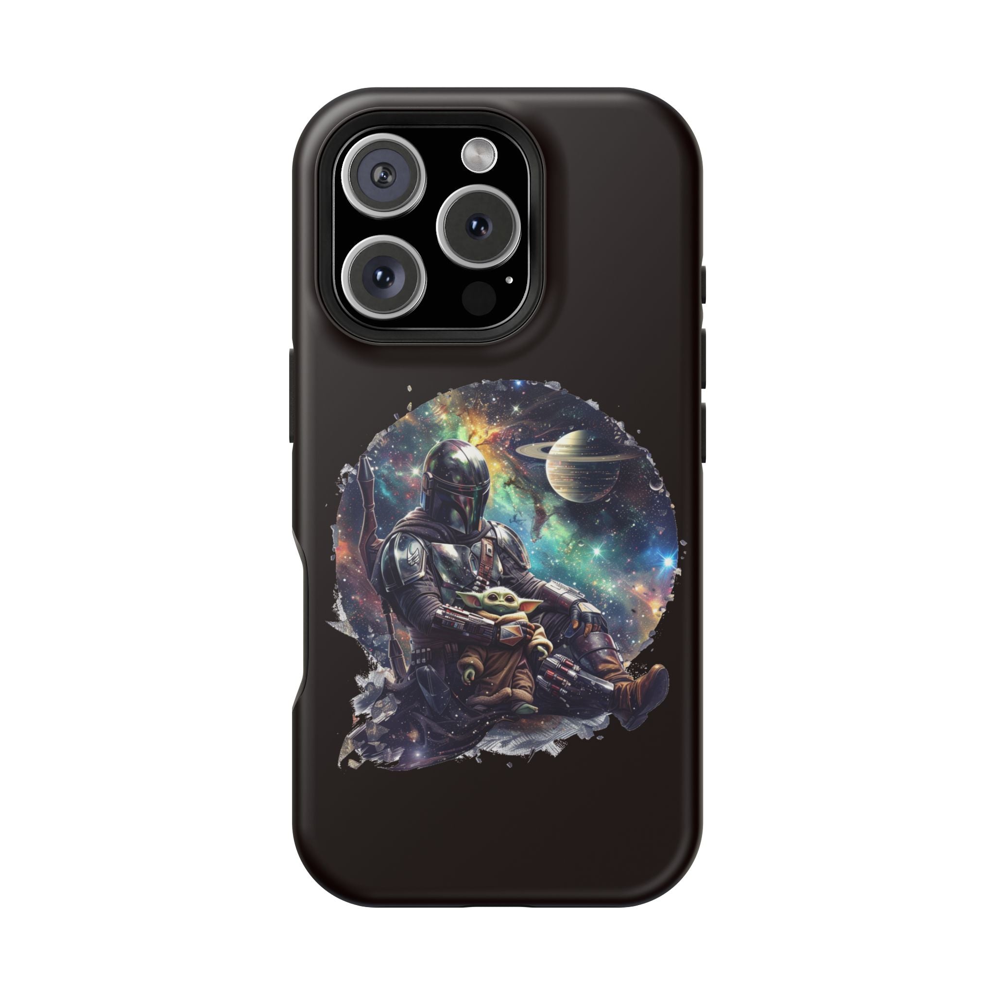 Space Mandalorian Phone Case — Magnetic Impact-Resistant Baby Yoda Design
