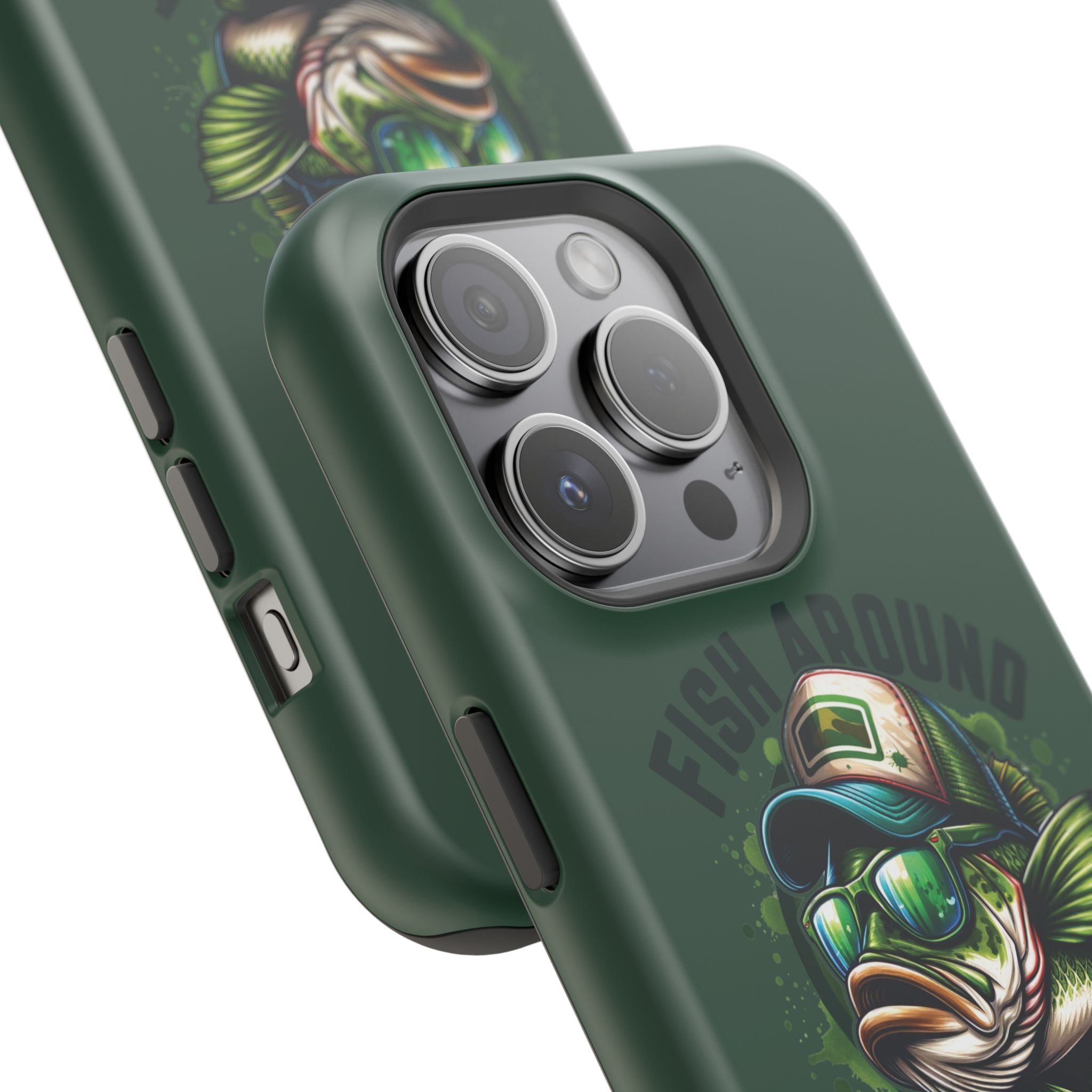 Fishing Phone Case — "Fish Around and Find Out" Magnetic Impact-Resistant Cover