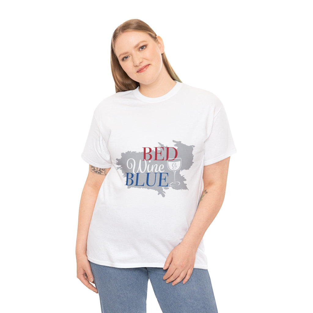 T-Shirt — "Red Wine Blue" Patriotic Wine Lover Graphic Tee