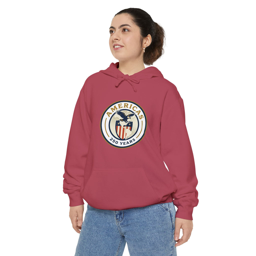 America 250 Emblem Hoodie - Patriotic Eagle Seal Pullover