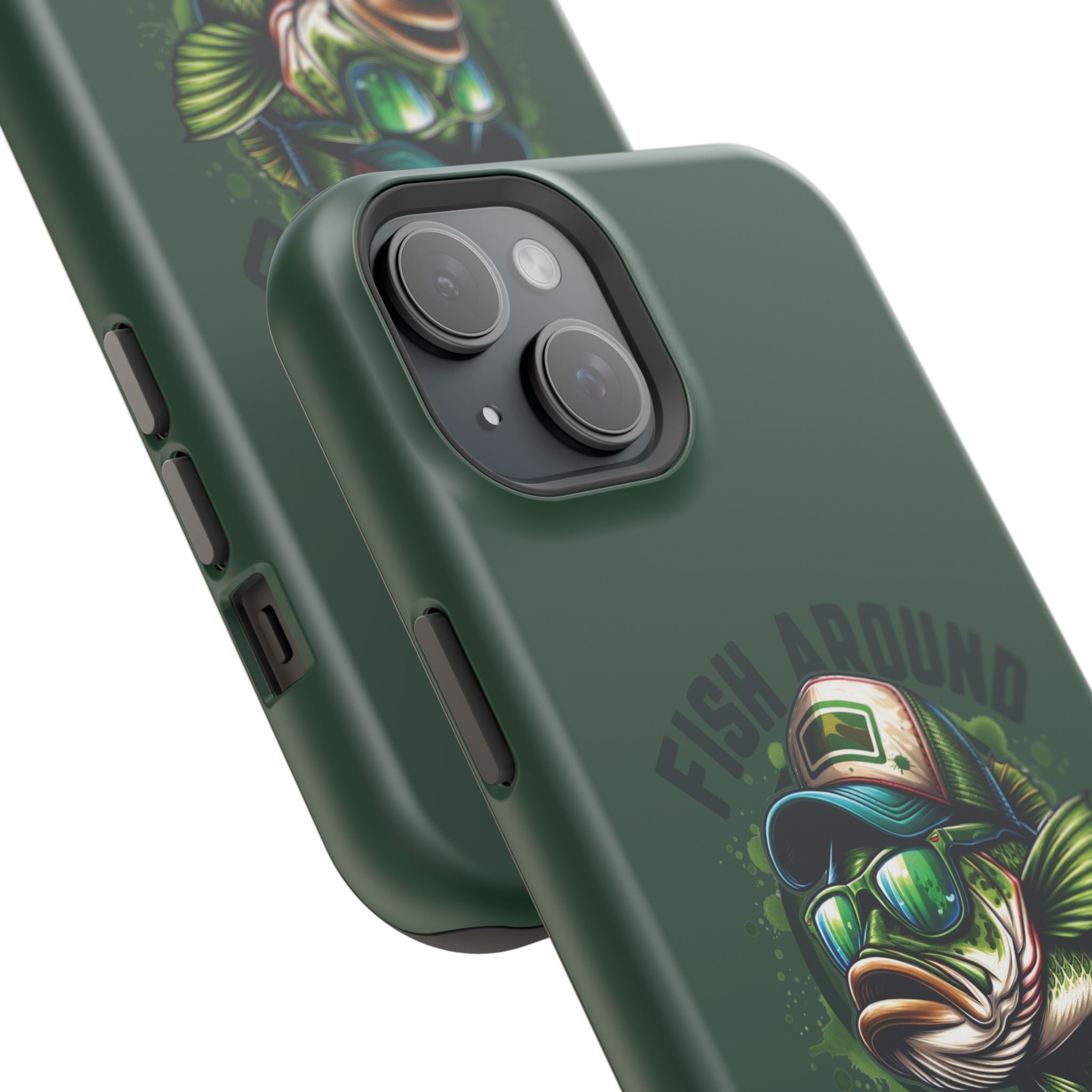 Fishing Phone Case — "Fish Around and Find Out" Magnetic Impact-Resistant Cover