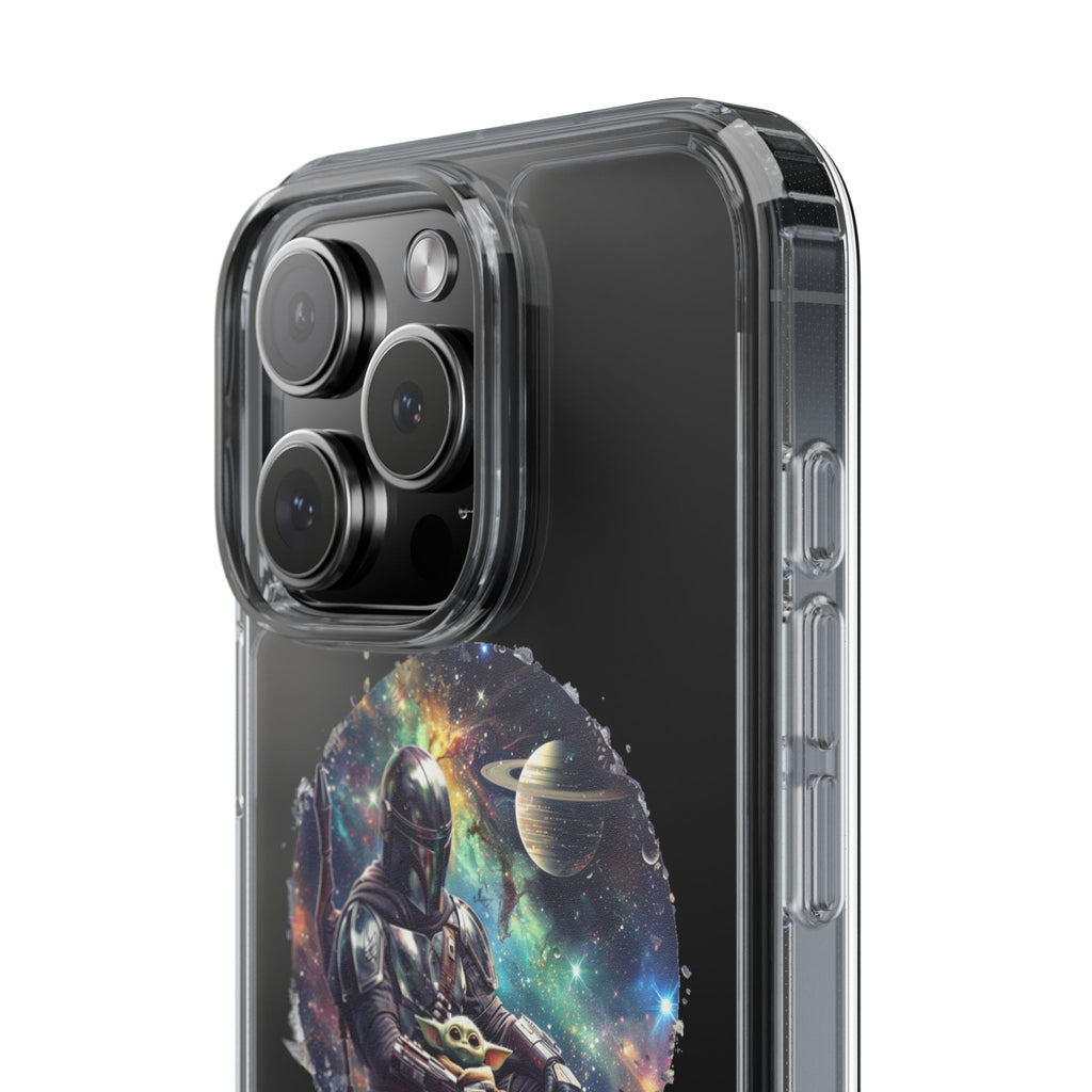 Clear Phone Case — Mandalorian & Grogu Space Art Clear Case
