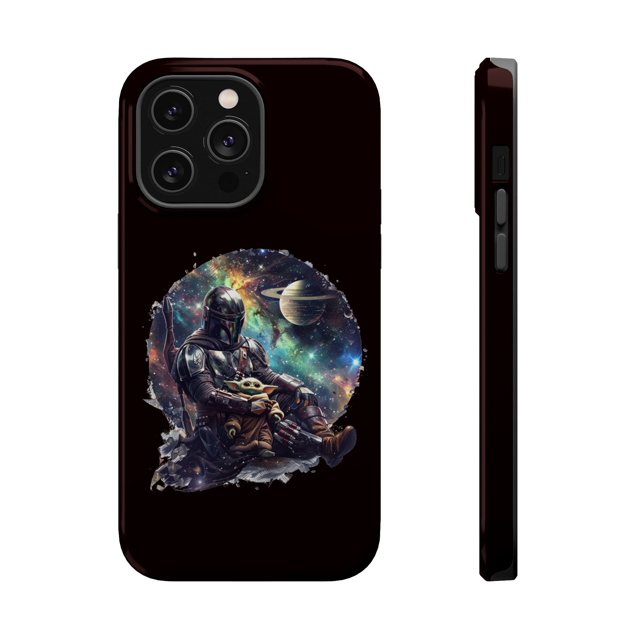 Space Mandalorian Phone Case — Magnetic Impact-Resistant Baby Yoda Design