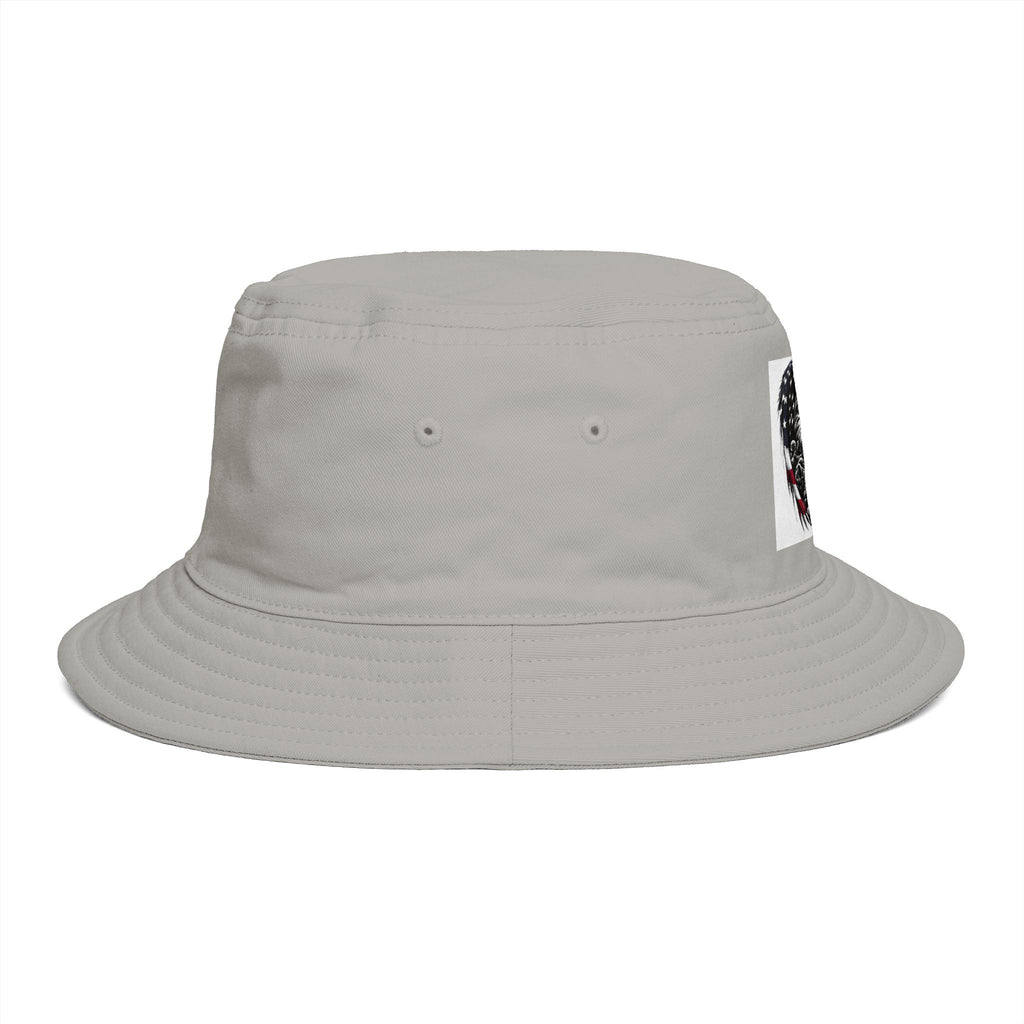 Patriotic Eagle Bucket Hat – American Flag Heart Graphic