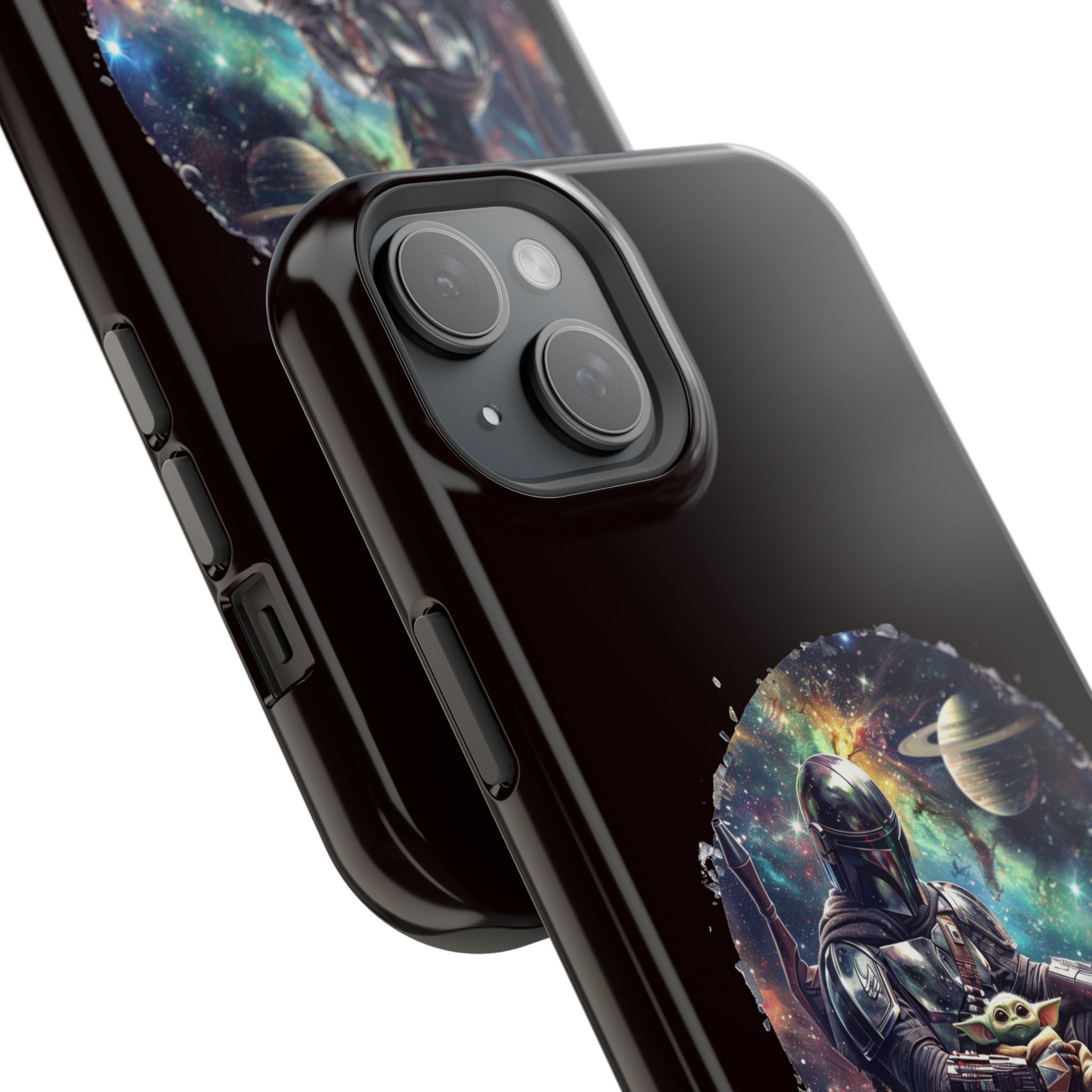 Space Mandalorian Phone Case — Magnetic Impact-Resistant Baby Yoda Design