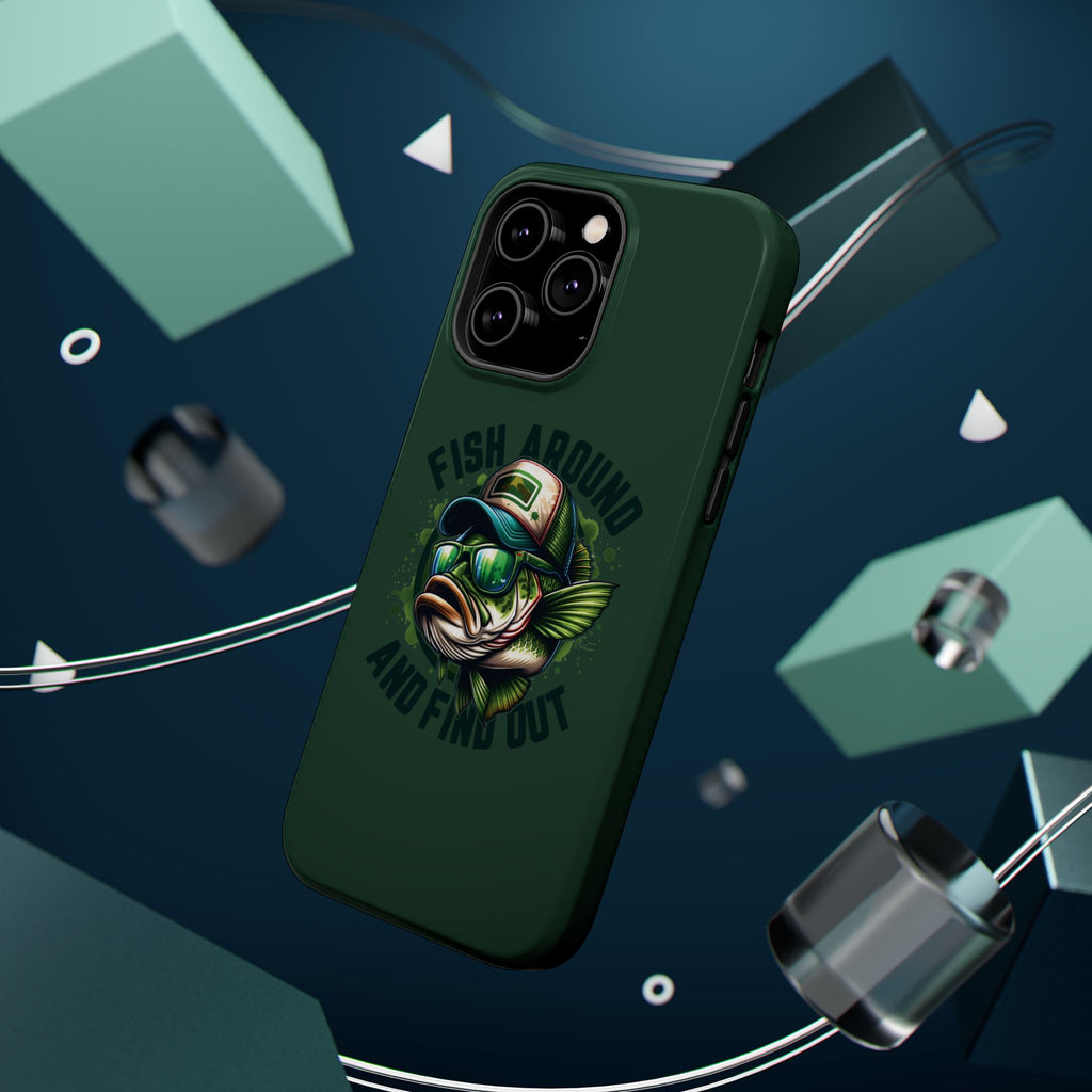 Fishing Phone Case — "Fish Around and Find Out" Magnetic Impact-Resistant Cover