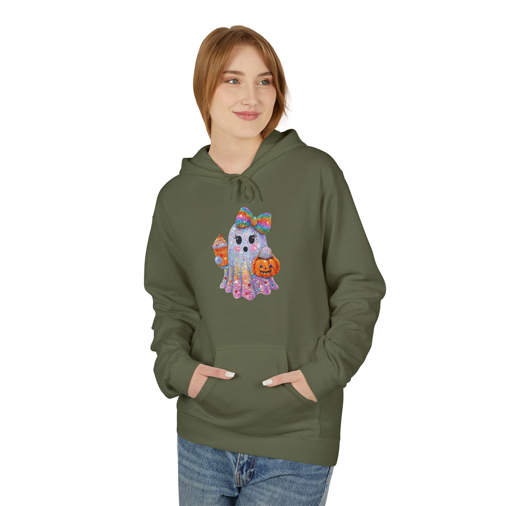 Colorful Cat Silhouette Hoodie — Floral Watercolor Kitten Design