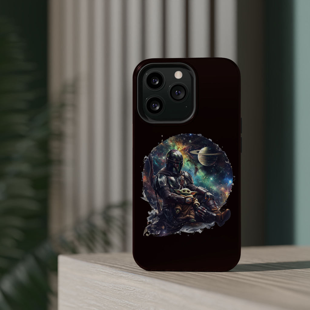 Space Mandalorian Phone Case — Magnetic Impact-Resistant Baby Yoda Design