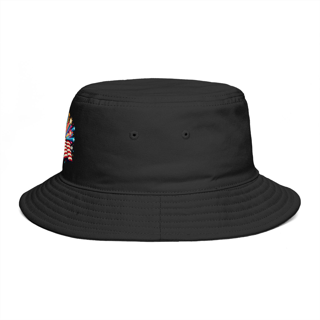 Patriotic Fireworks Bucket Hat – American Flag Celebration Hat