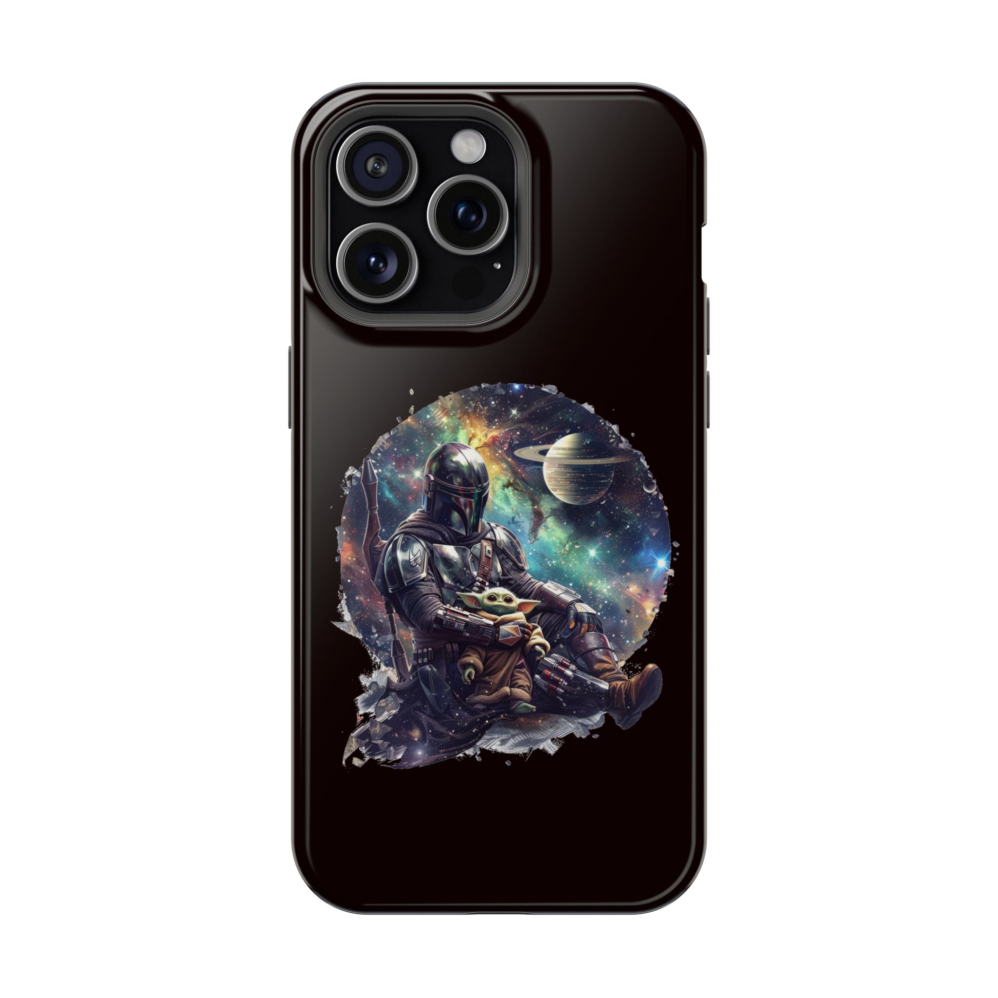 Space Mandalorian Phone Case — Magnetic Impact-Resistant Baby Yoda Design