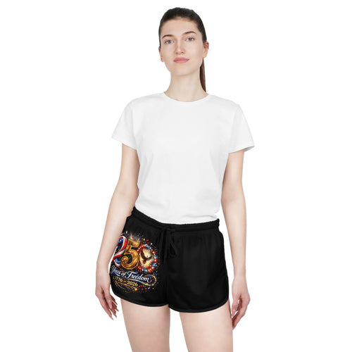 25 Years of Freedom Women's Relaxed Shorts – 1776–2026 Patriotic Celebration
