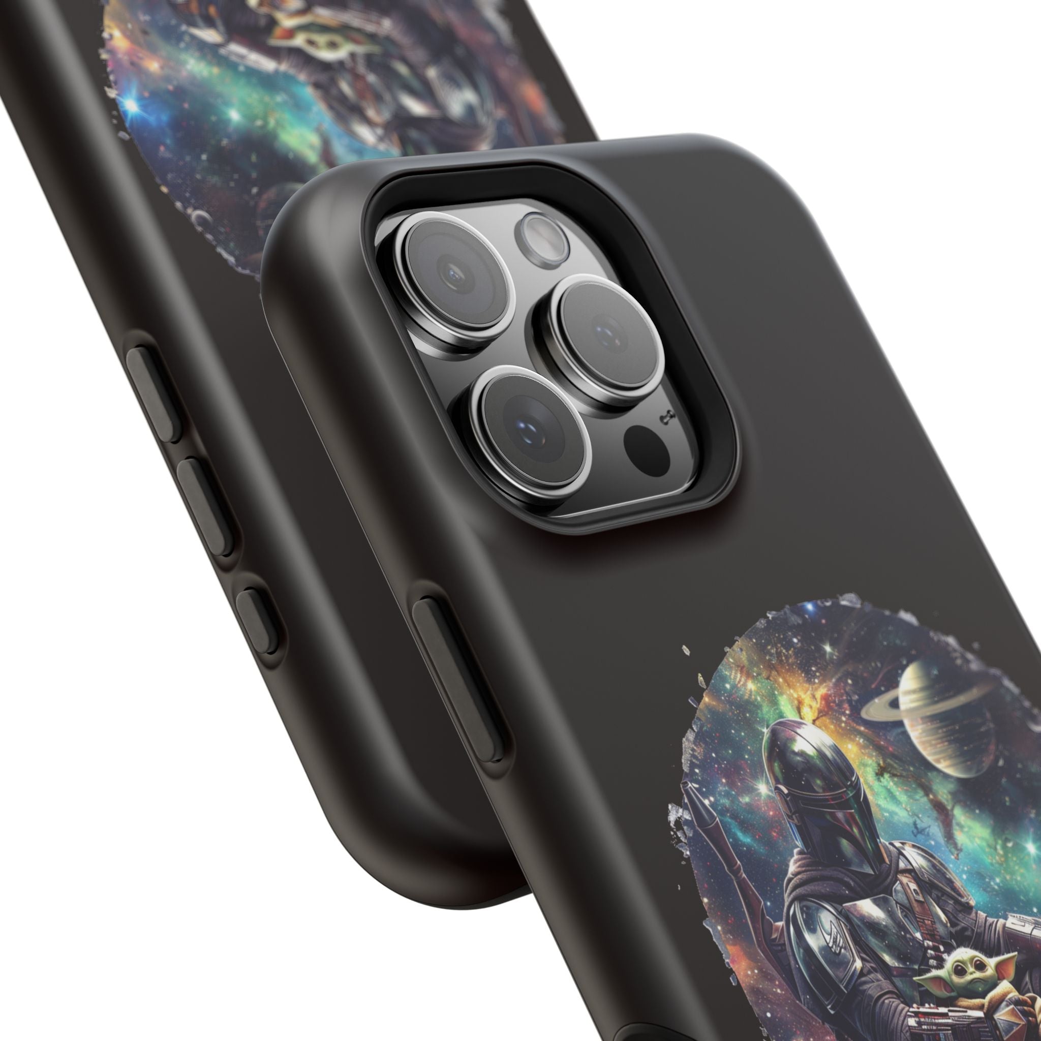 Space Mandalorian Phone Case — Magnetic Impact-Resistant Baby Yoda Design