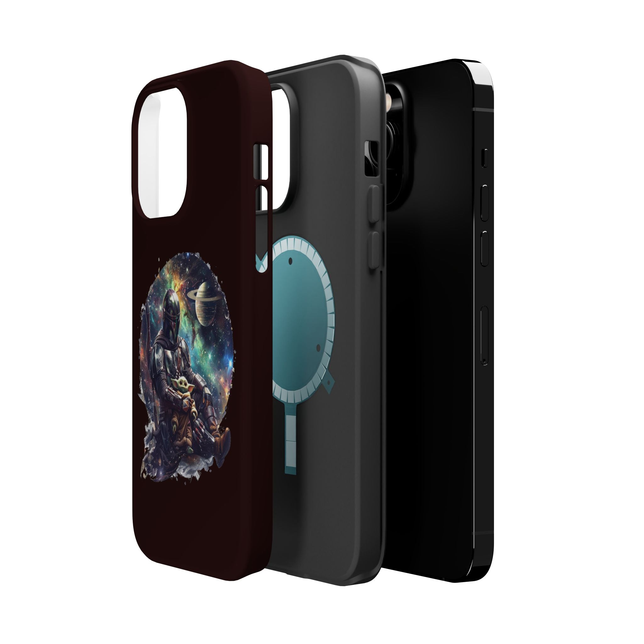 Space Mandalorian Phone Case — Magnetic Impact-Resistant Baby Yoda Design