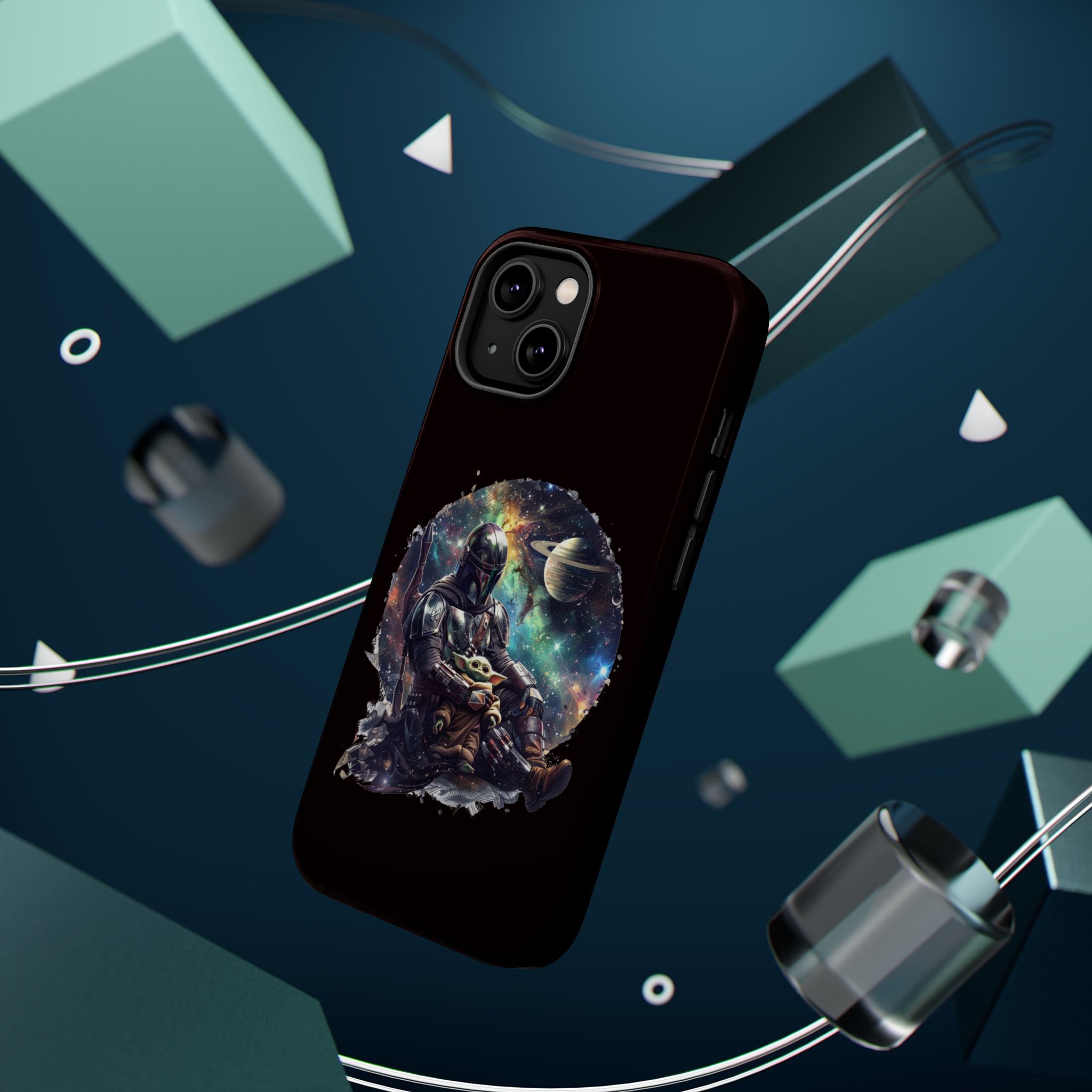 Space Mandalorian Phone Case — Magnetic Impact-Resistant Baby Yoda Design
