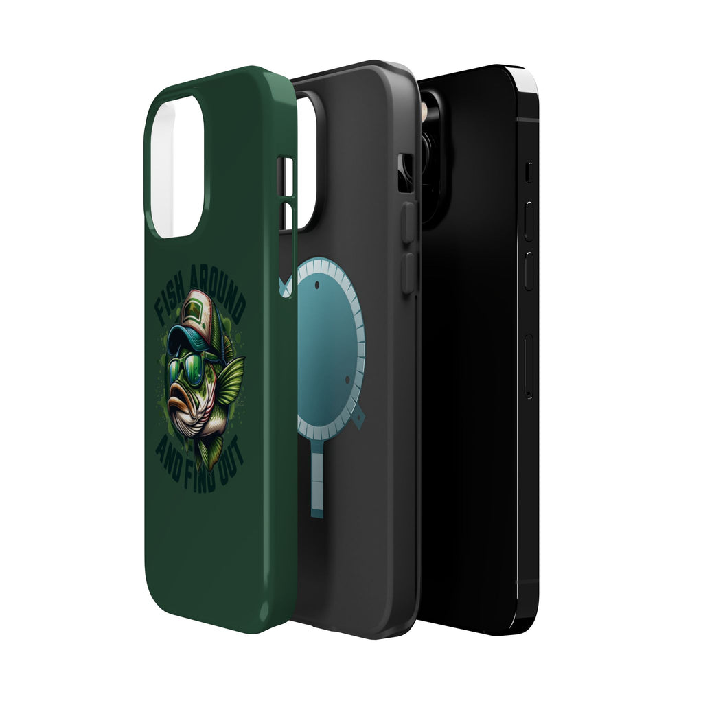 Fishing Phone Case — "Fish Around and Find Out" Magnetic Impact-Resistant Cover