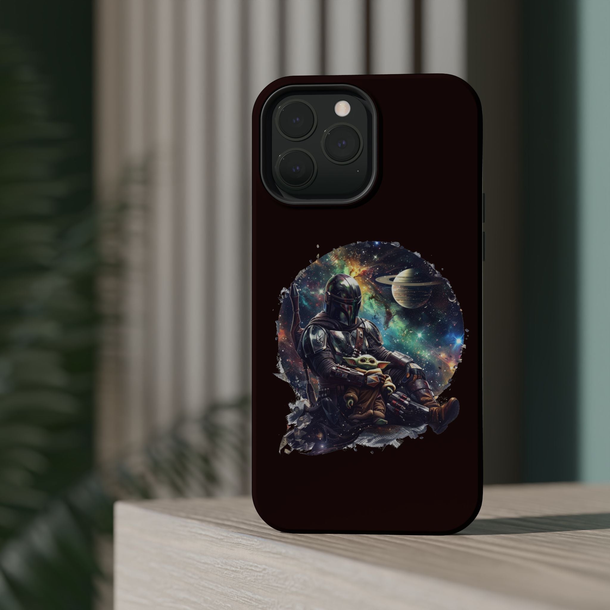 Space Mandalorian Phone Case — Magnetic Impact-Resistant Baby Yoda Design