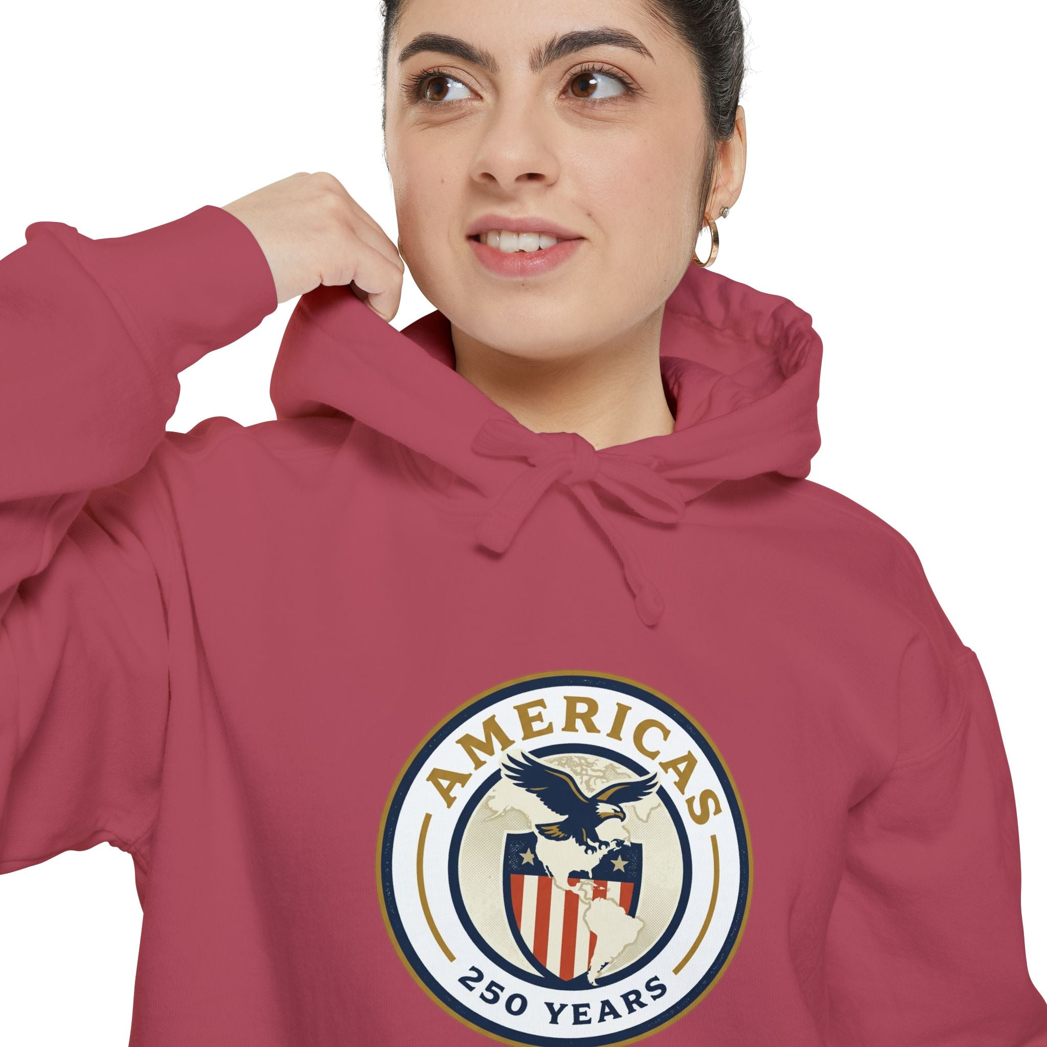 America 250 Emblem Hoodie - Patriotic Eagle Seal Pullover