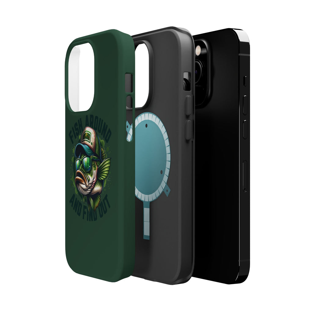 Fishing Phone Case — "Fish Around and Find Out" Magnetic Impact-Resistant Cover