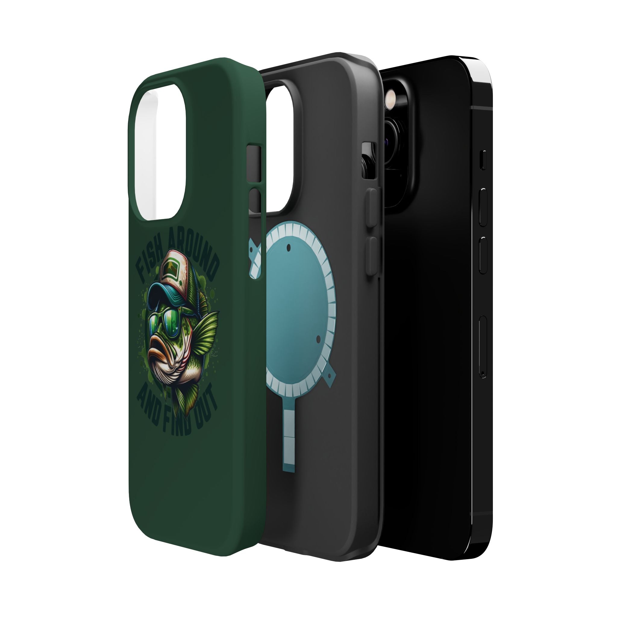 Fishing Phone Case — "Fish Around and Find Out" Magnetic Impact-Resistant Cover