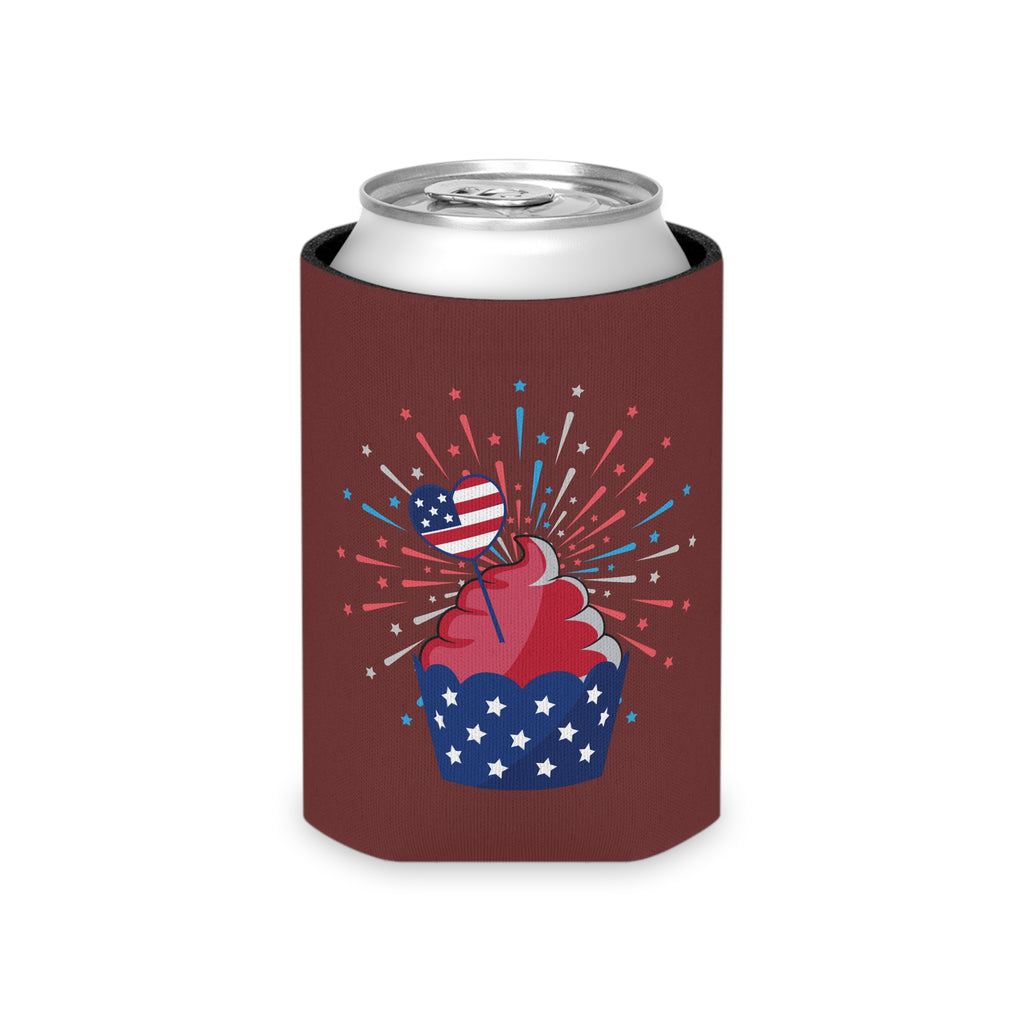 Patriotic Elephant Can Cooler – Fourth of July Drink Koozie
